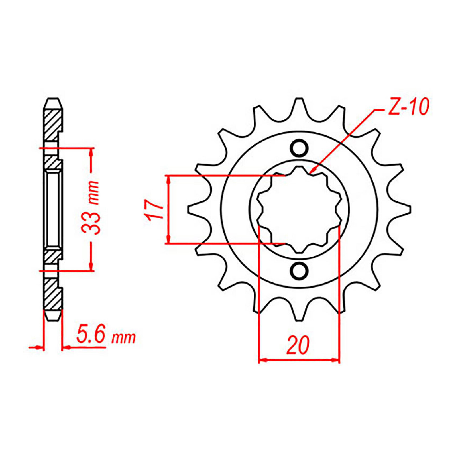 MTX 430 Steel Front Sprocket #520 (13T) (10-113-13)