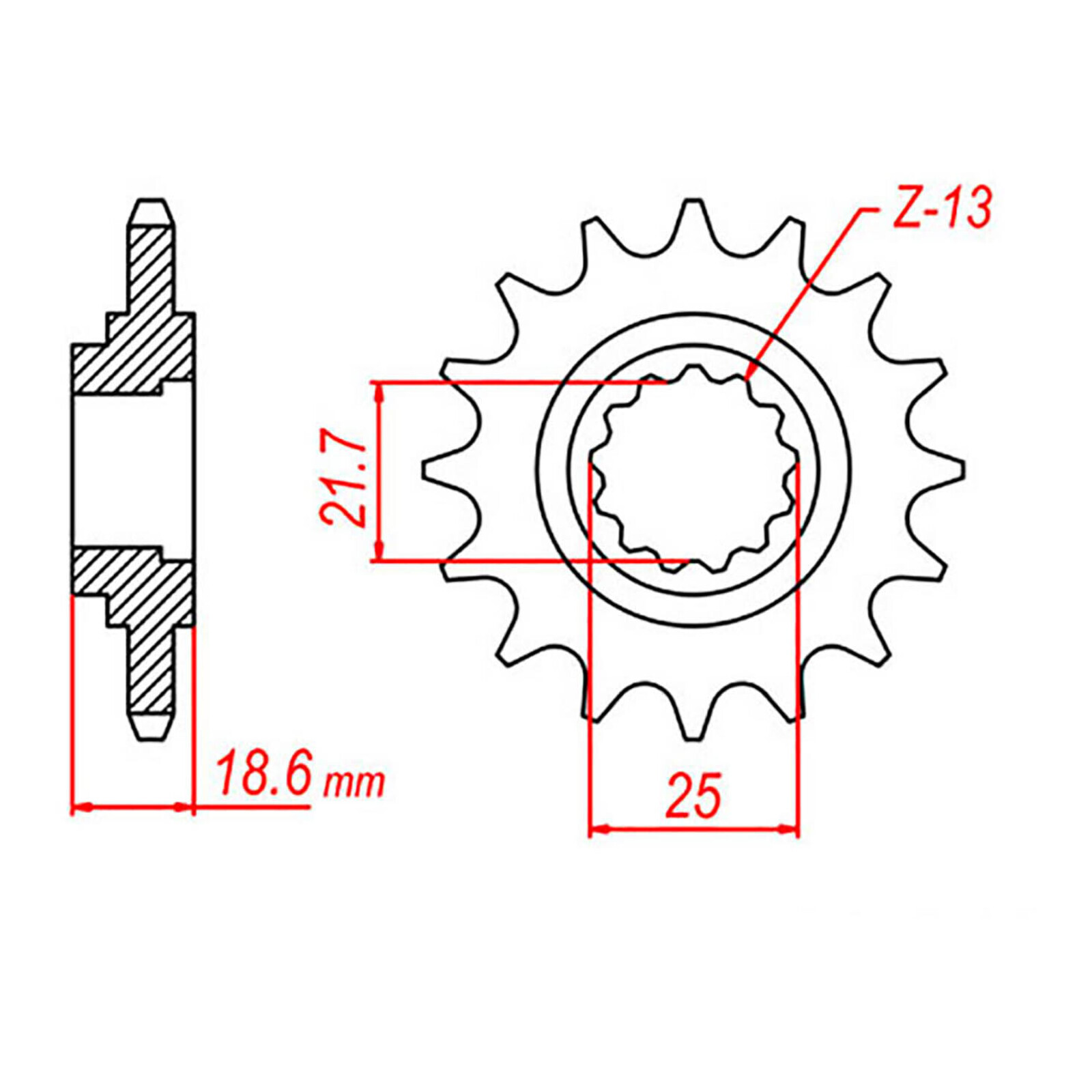 MTX 1538 Steel Front Sprocket #520 (15T) (10-538-15)