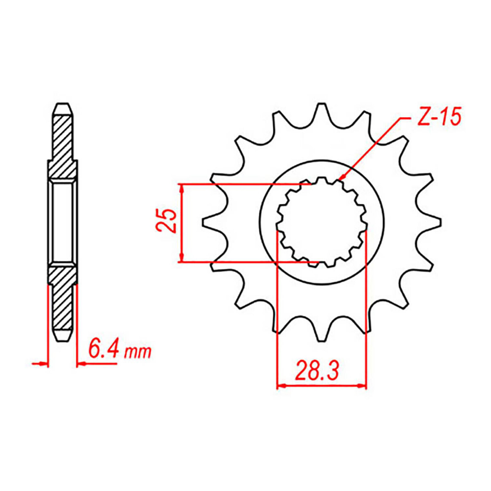 MTX 1592 Steel Front Sprocket #520 (14T) (10-592-14)