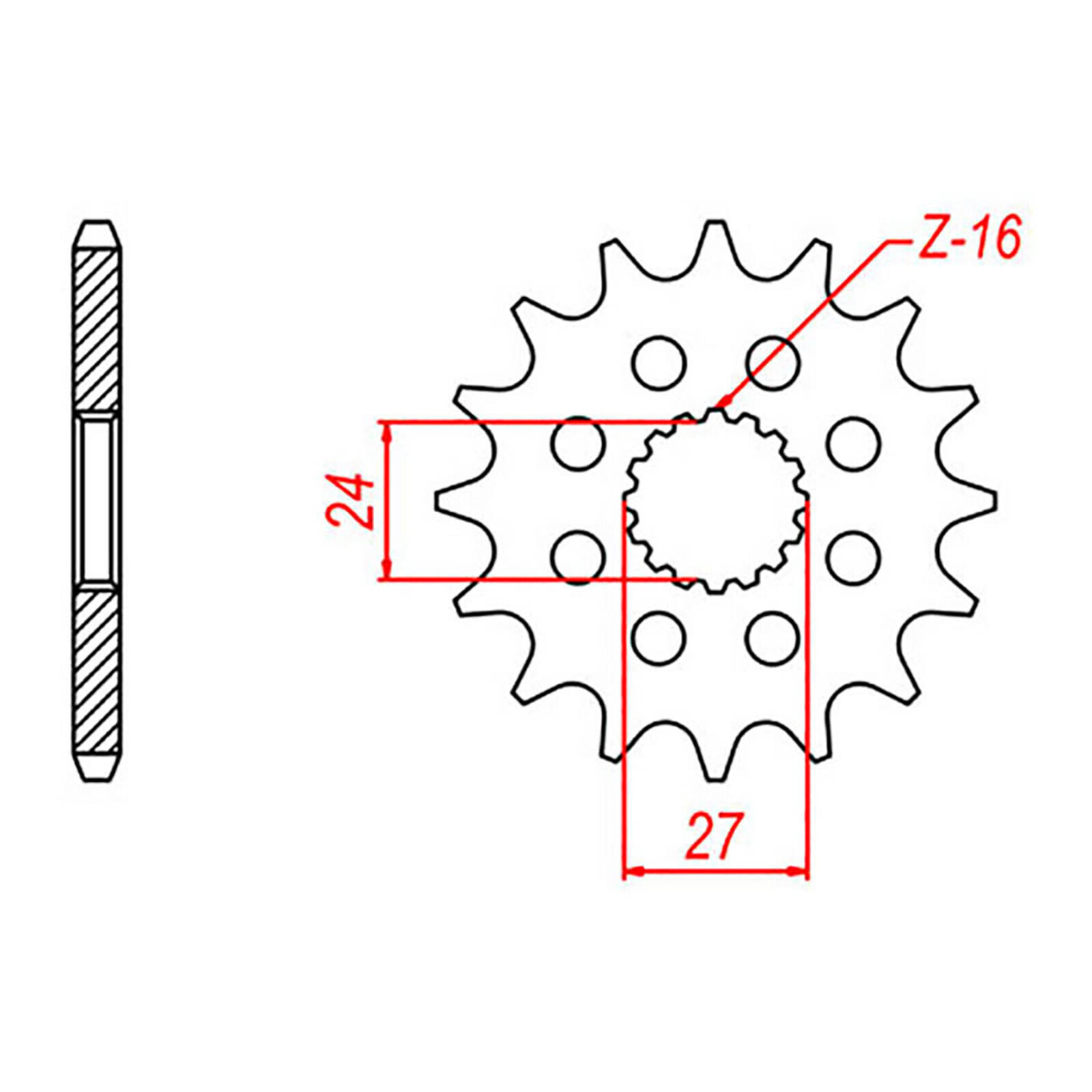 MTX 423 Steel Front Sprocket #530 (17T) (10-423-17)