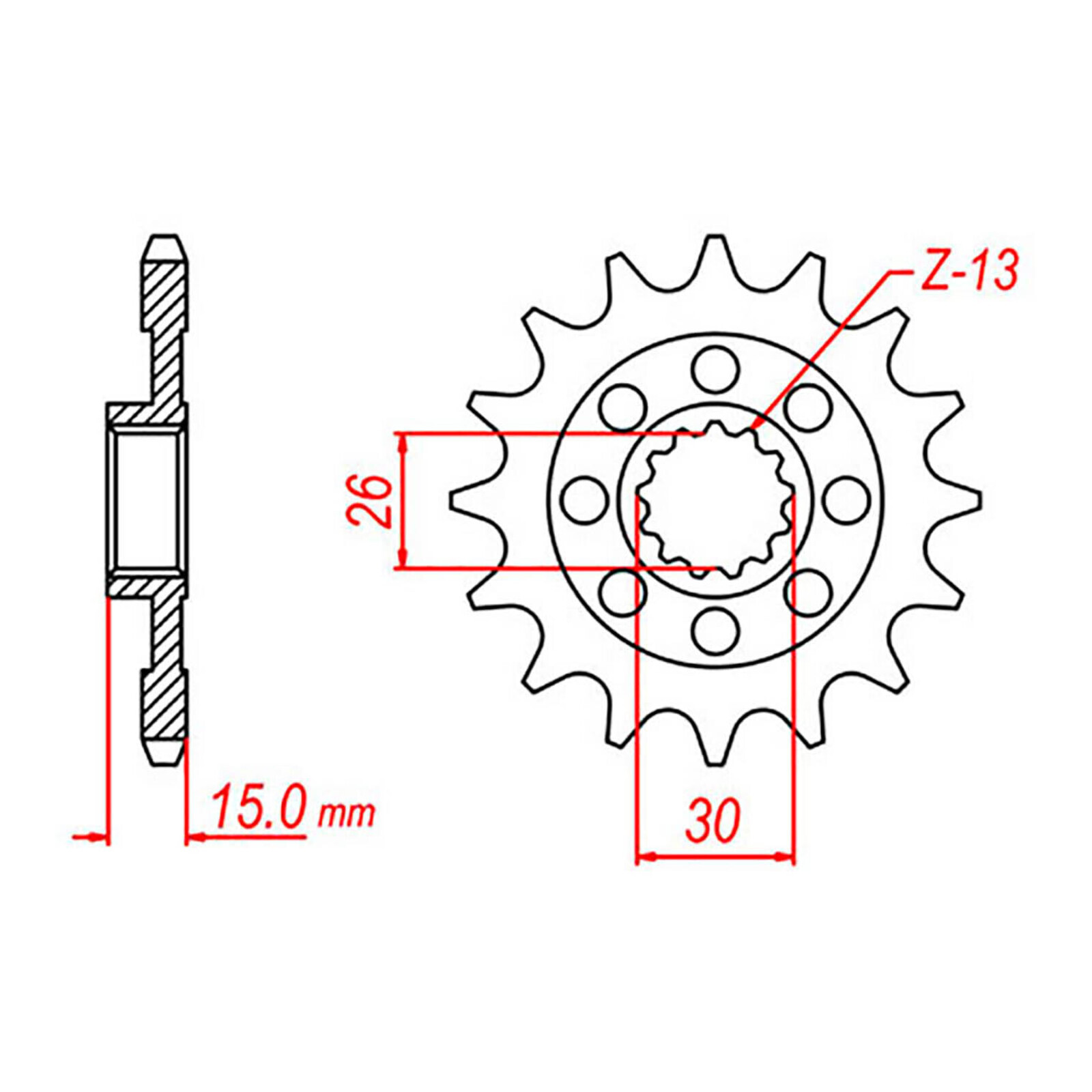 MTX 404 Steel Front Sprocket #525 (17T) (10-BM4-17)