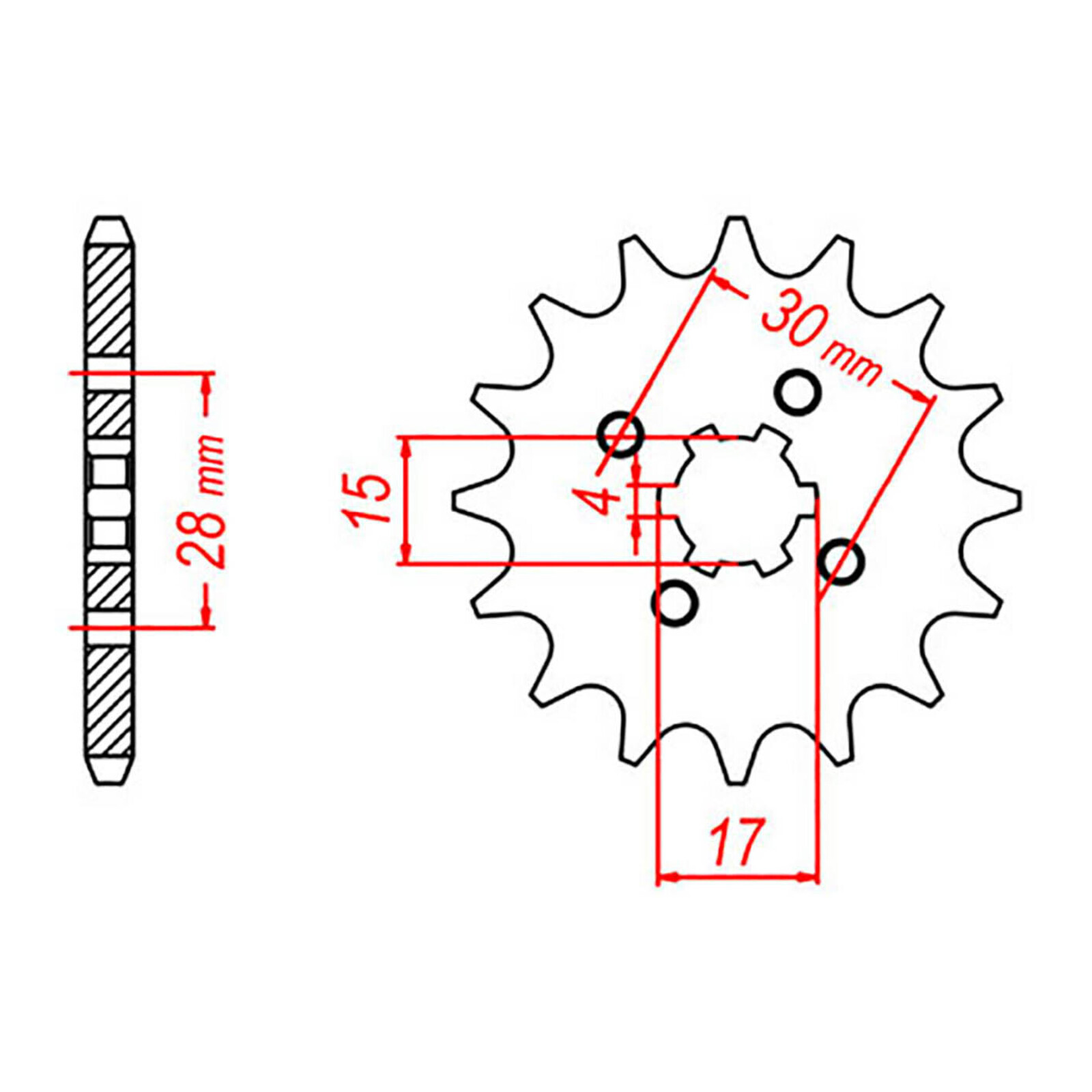 MTX 253 Steel Front Sprocket #420 (13T) (10-116-13)