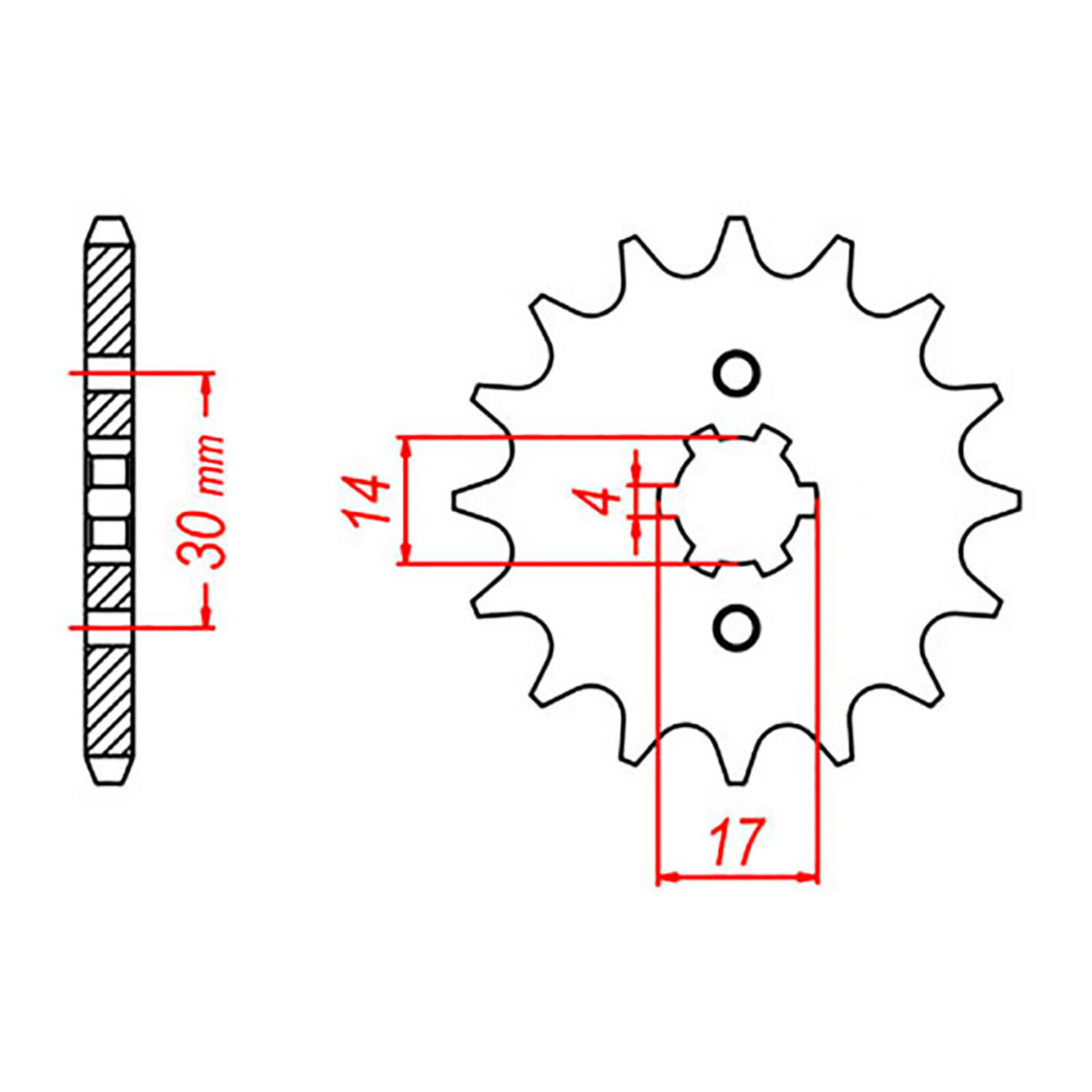 MTX 249 Steel Front Sprocket #420 (13T) (10-044-13)