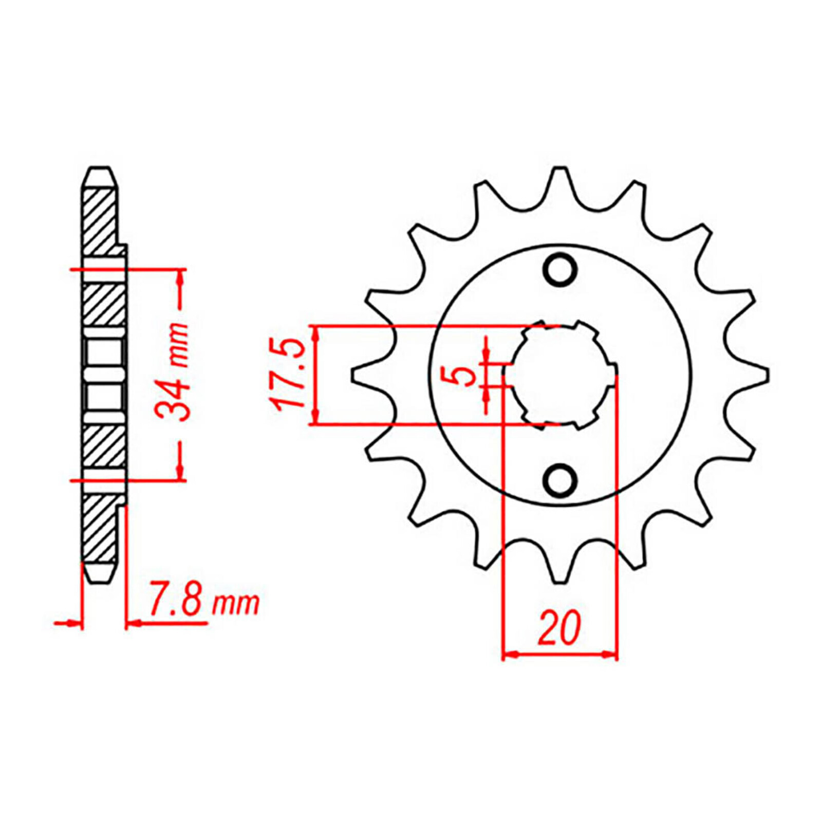 MTX 327 Steel Front Sprocket #520 (11T) (10-KR0-11)