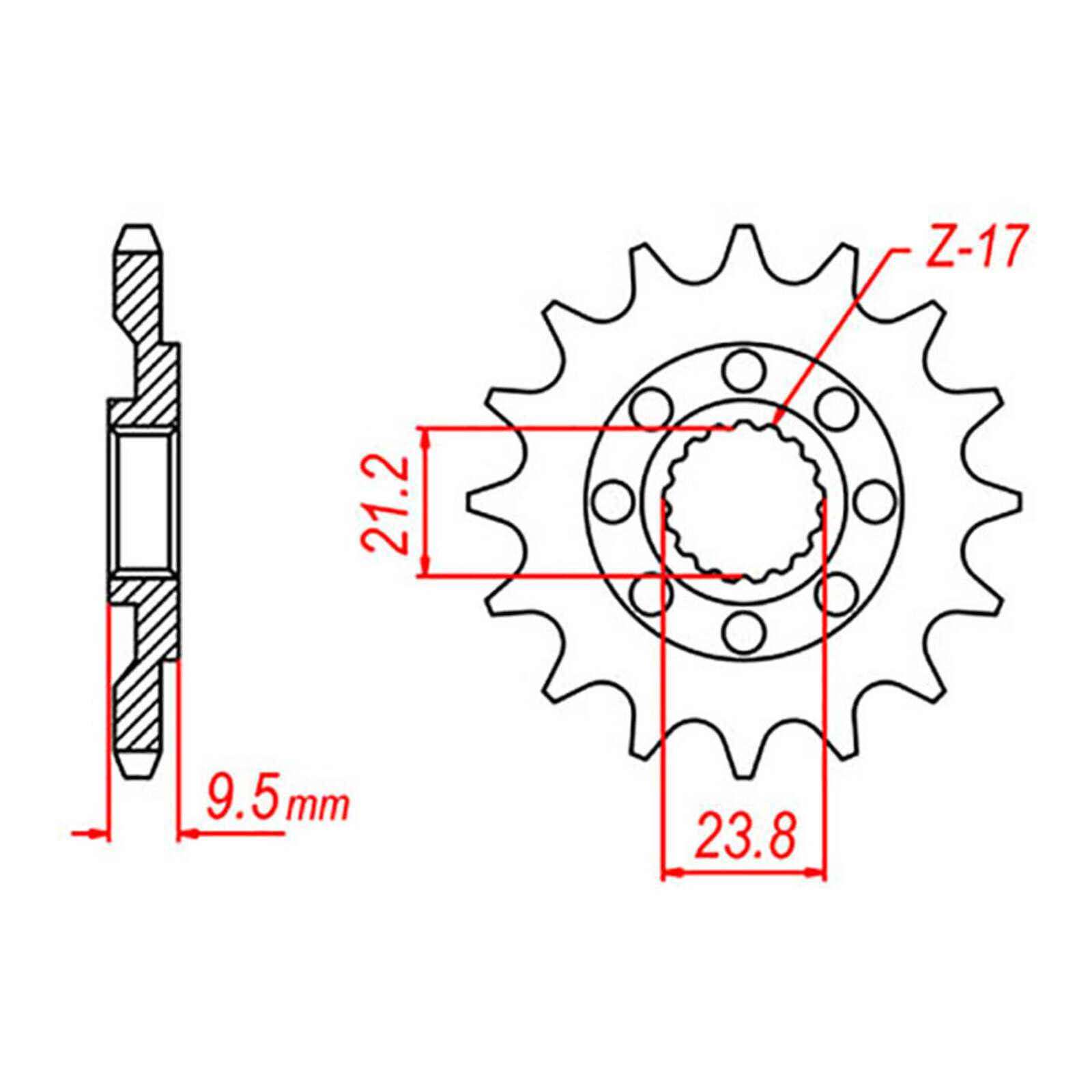 MTX 284 Hornet Lightweight Steel Front Sprocket #520 (13T) (10B-ML4-13)