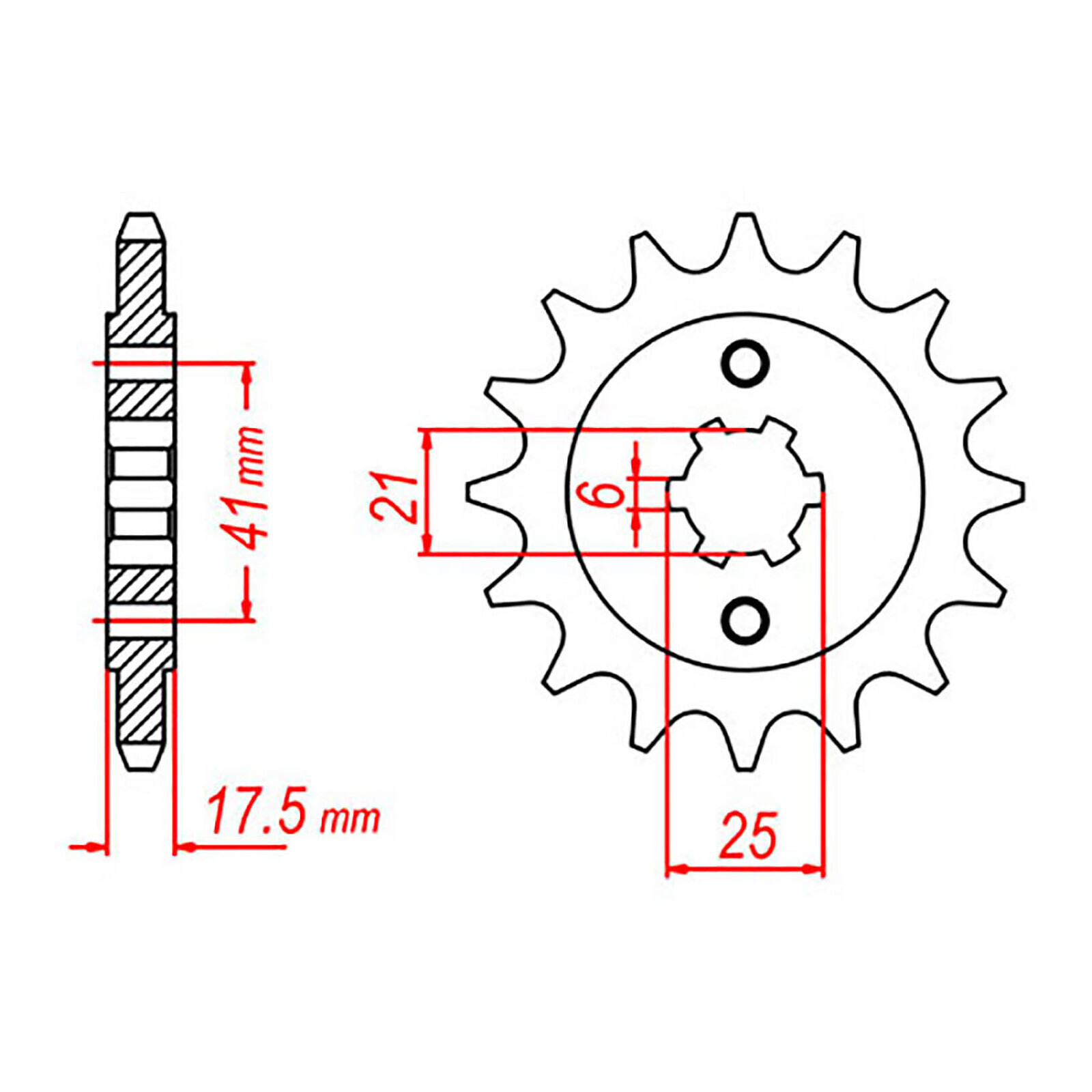 MTX 294 Steel Front Sprocket #525 (15T) (10-ML0-15)