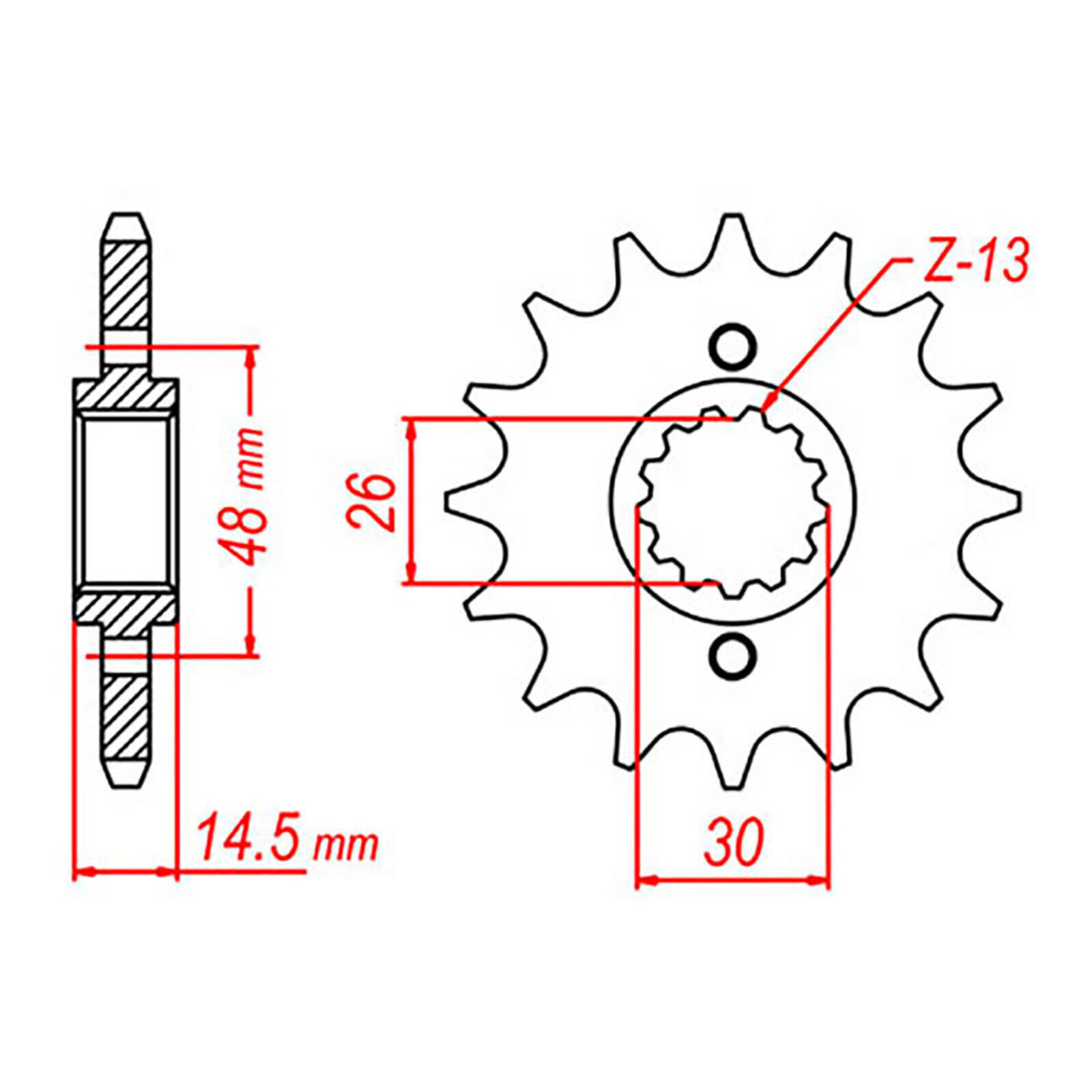 MTX 339 Steel Front Sprocket #530 (16T) (10-438-16)