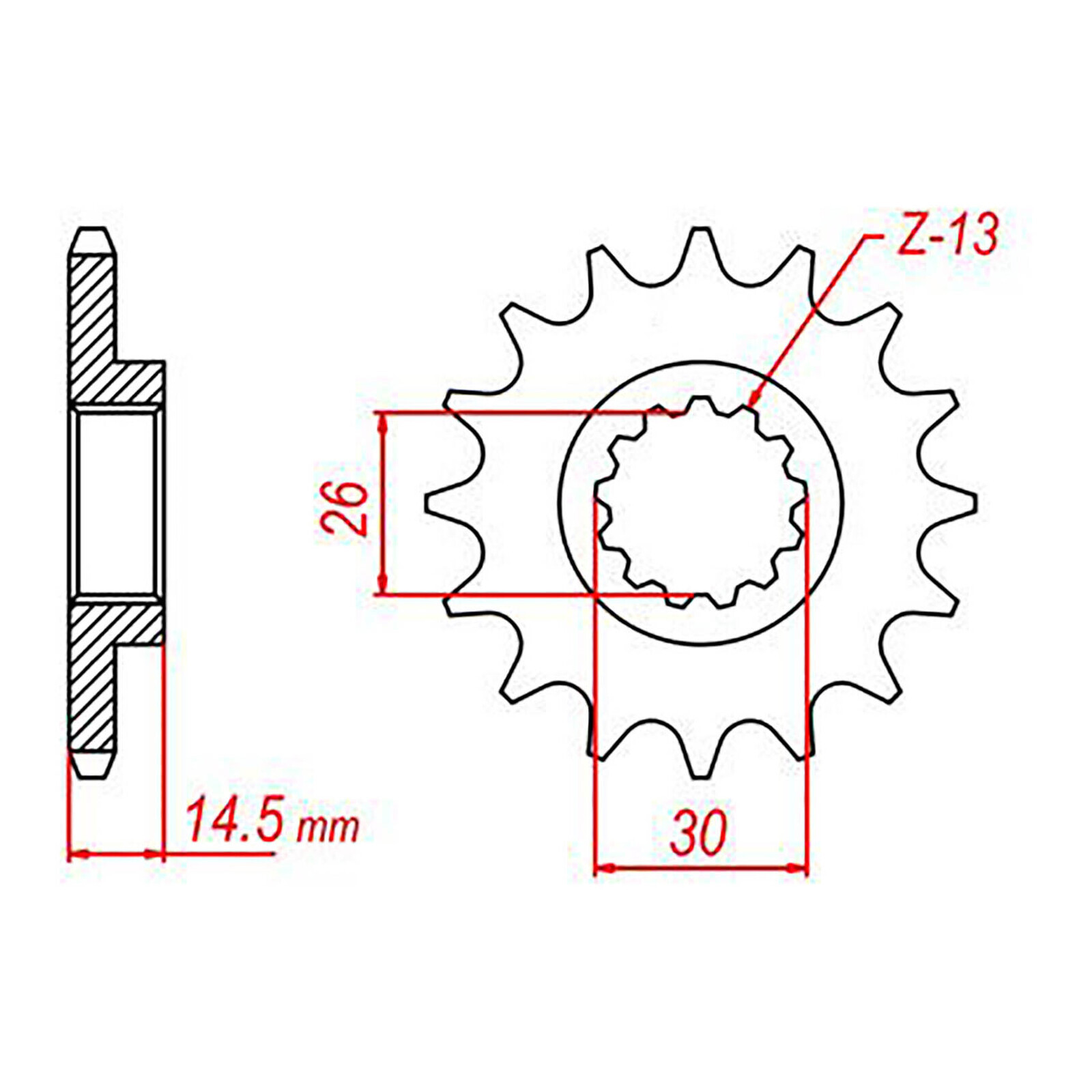 MTX 340 Steel Front Sprocket #530 (18T) (10-469-18)