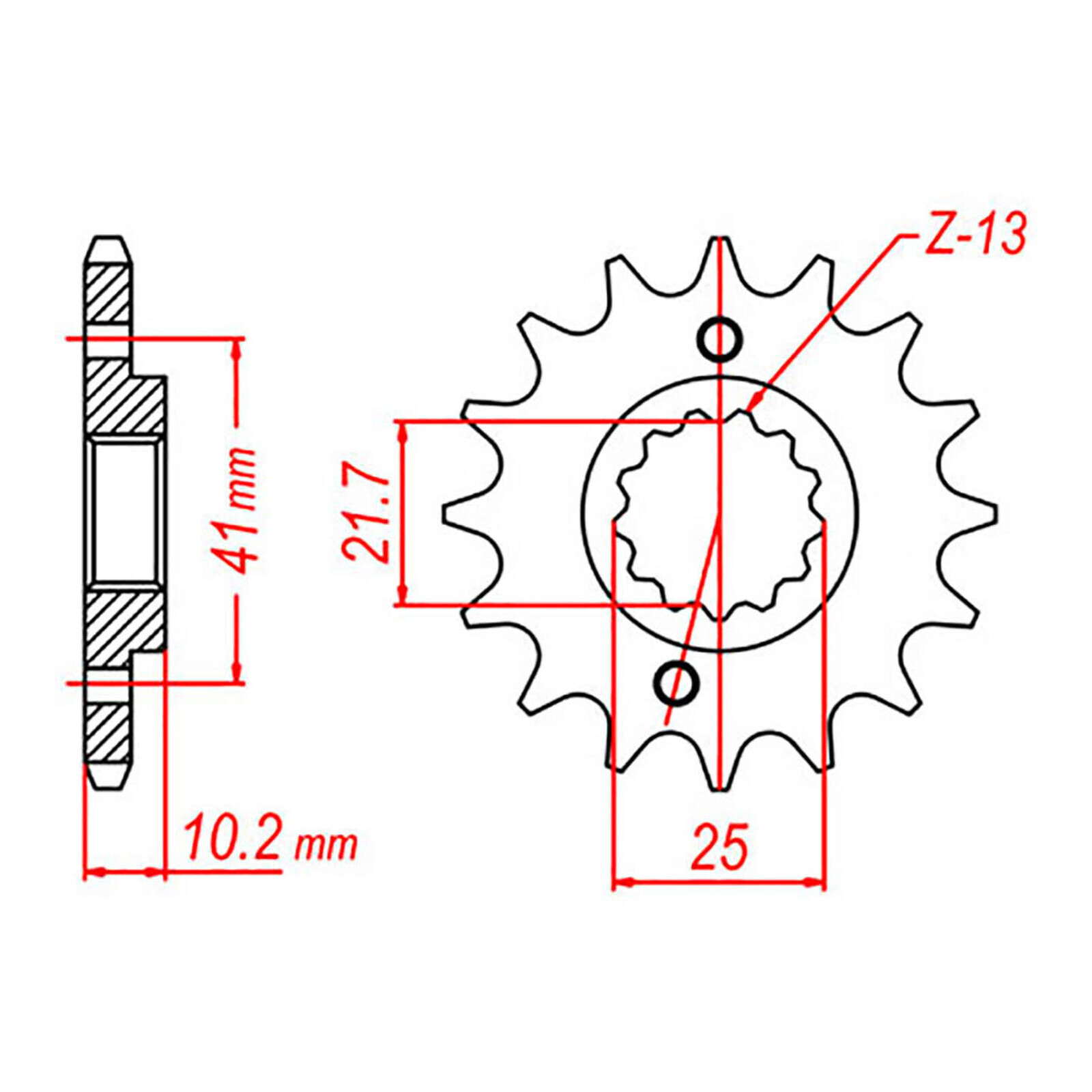 MTX 308 Steel Front Sprocket #520 (13T) (10-9MN-13)