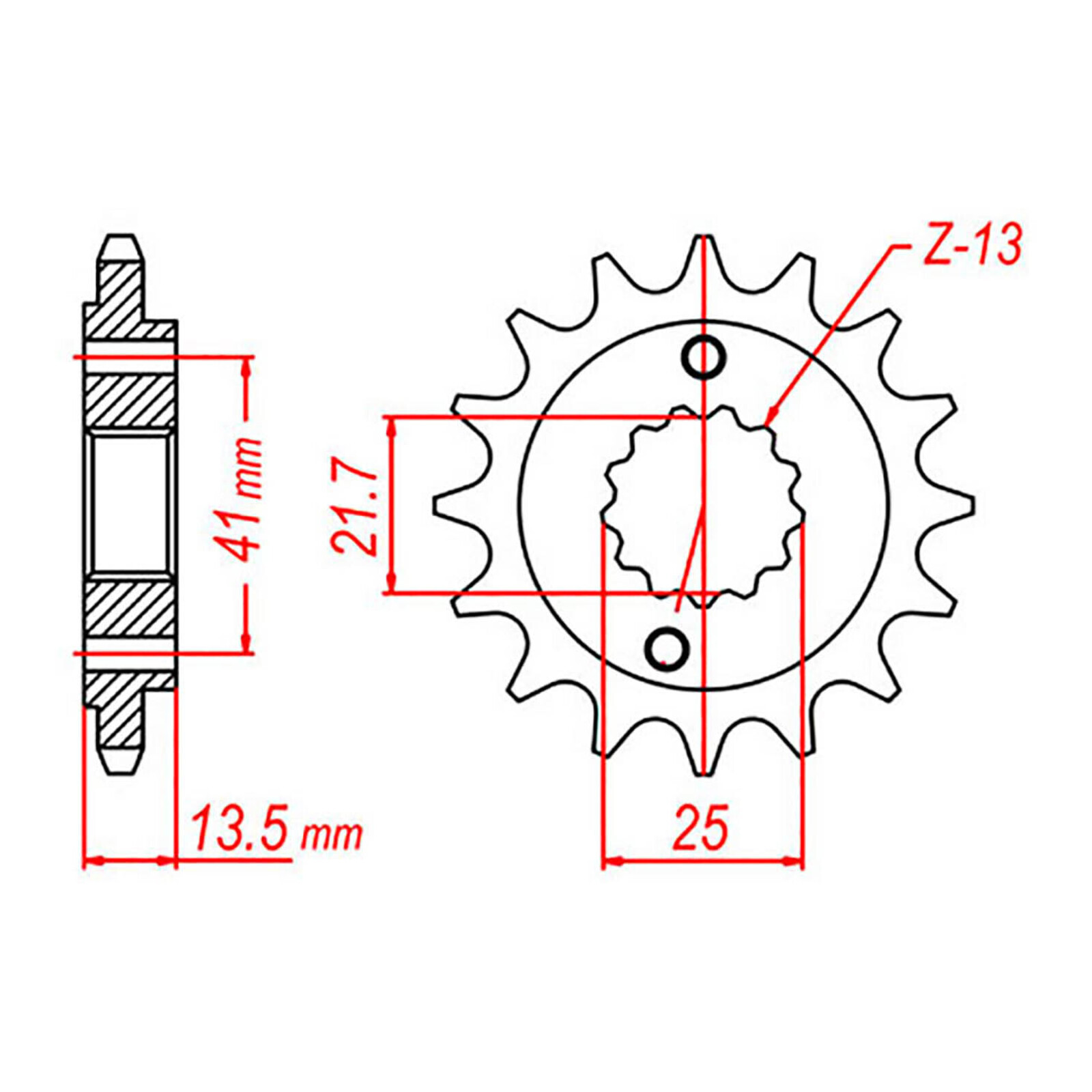 MTX 296 Steel Front Sprocket #525 (15T) (10-MN8-15)