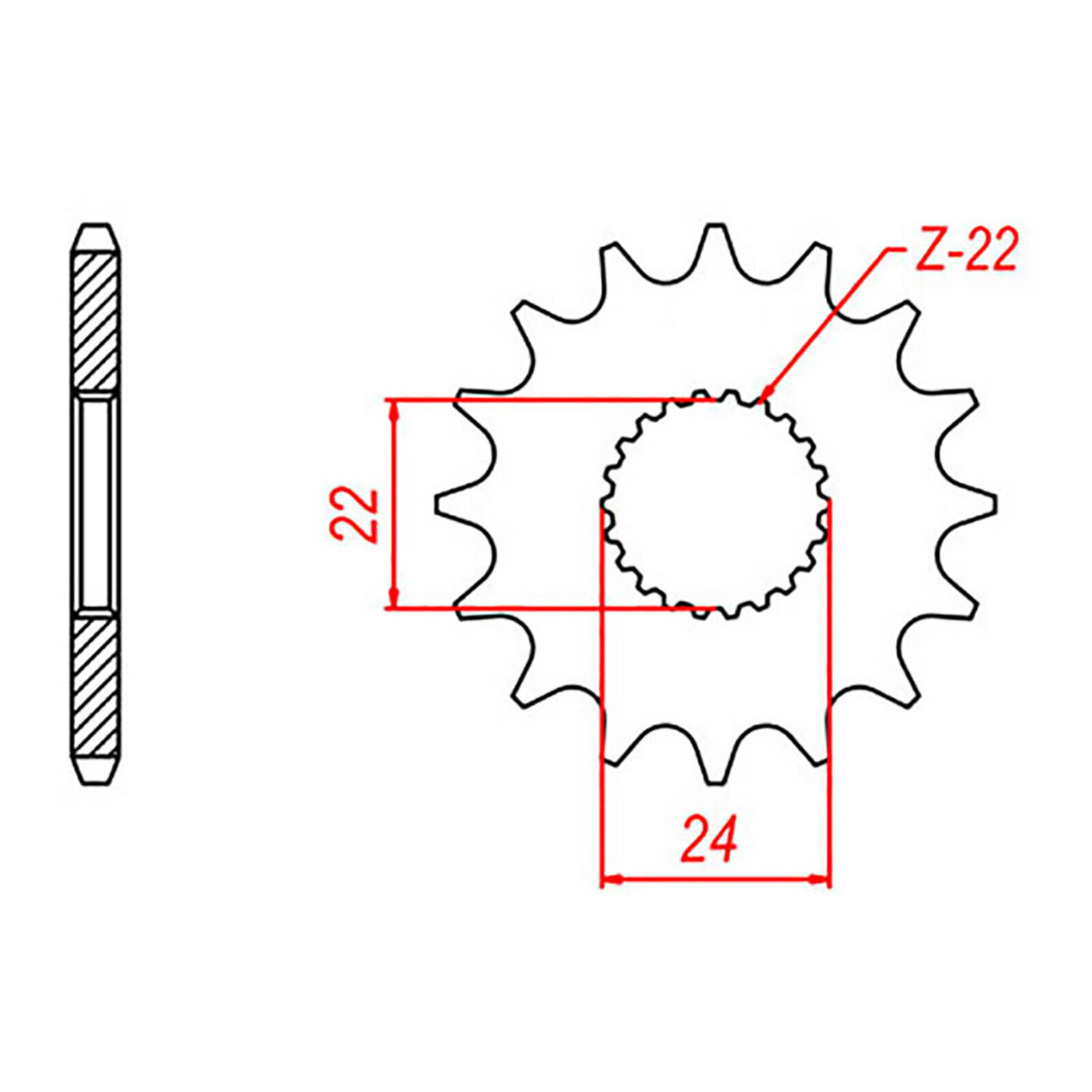 MTX 394 Steel Front Sprocket #520 (16T) (10-394-16)