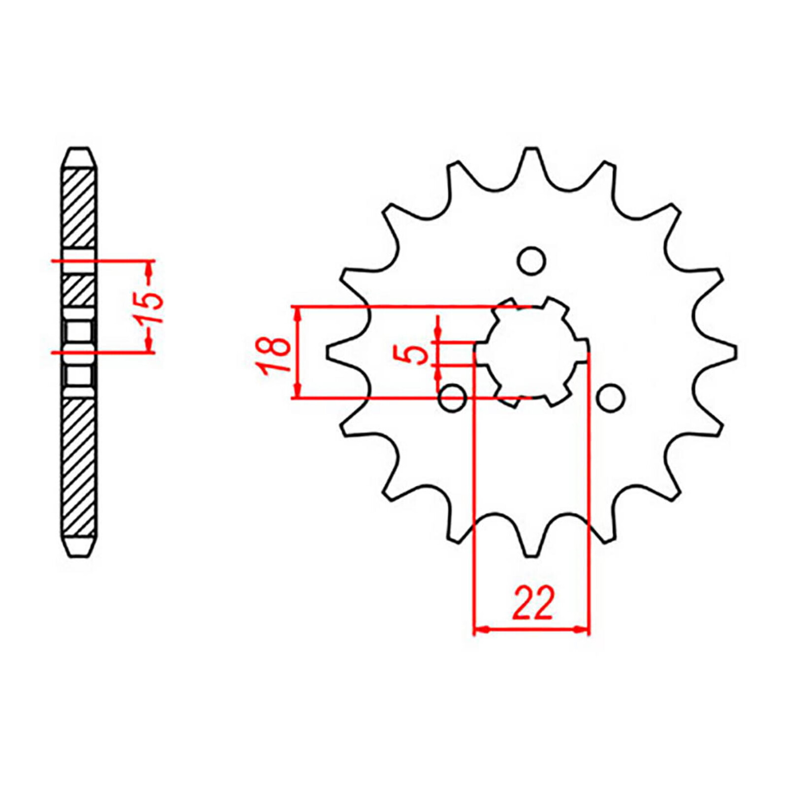 MTX 1445 Steel Front Sprocket #520 (12T) (10-223-12)