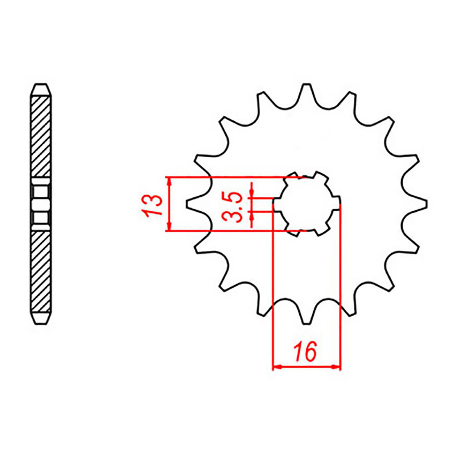 MTX 428 Steel Front Sprocket #428 (12T) (10-2J5-12)