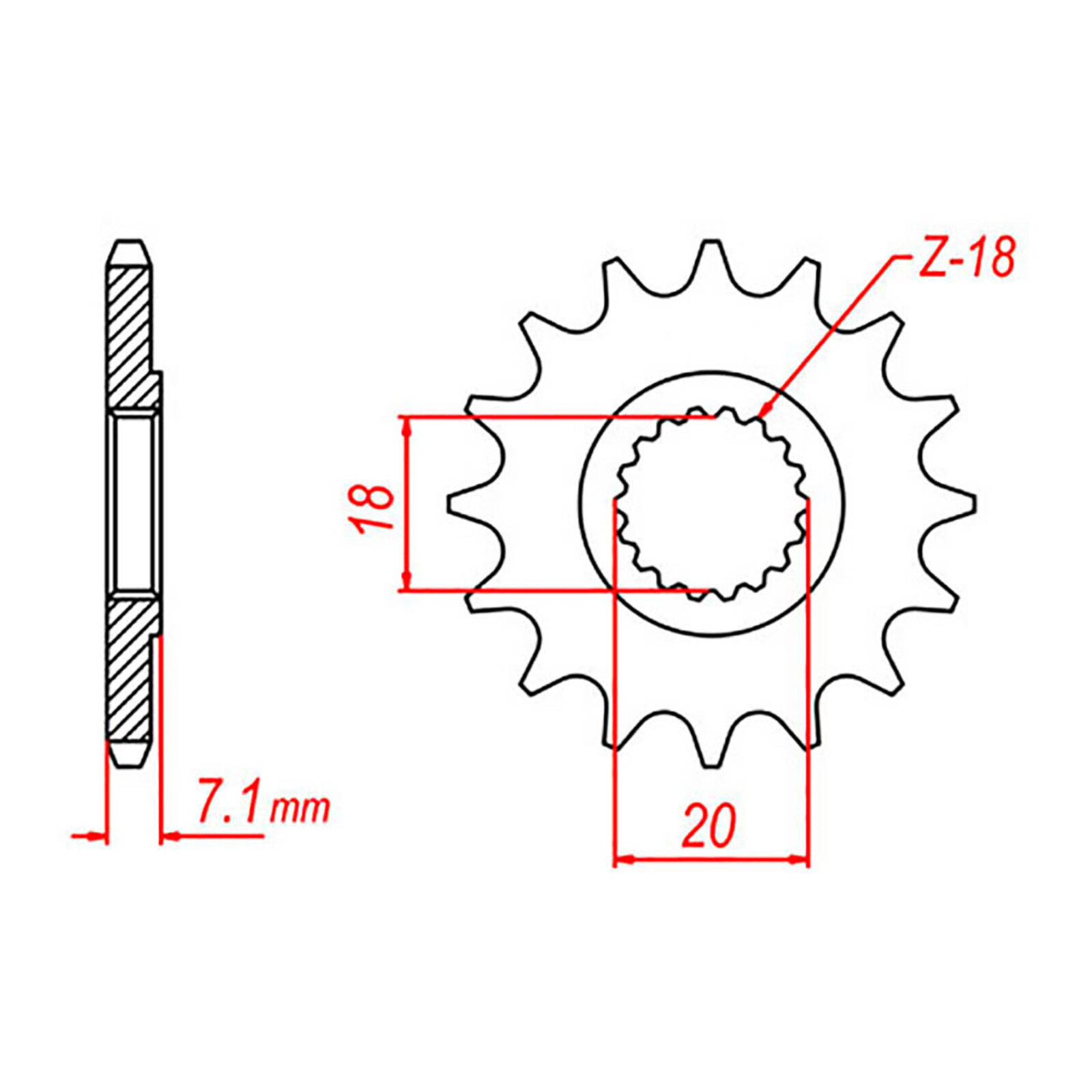 MTX 427 Steel Front Sprocket #520 (11T) (10-141-11)