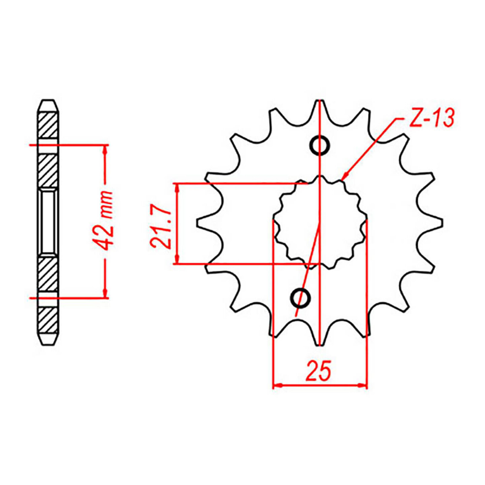 MTX 436/565 Steel Front Sprocket #520 (12T) (10-167-12)