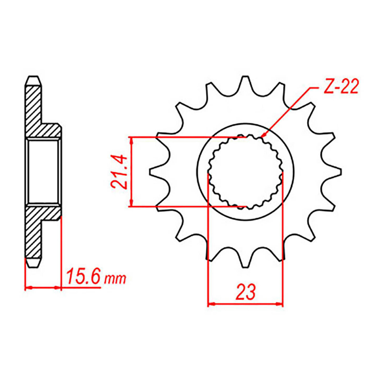 MTX 577 Steel Front Sprocket #520 (15T) (10-2NX-15)