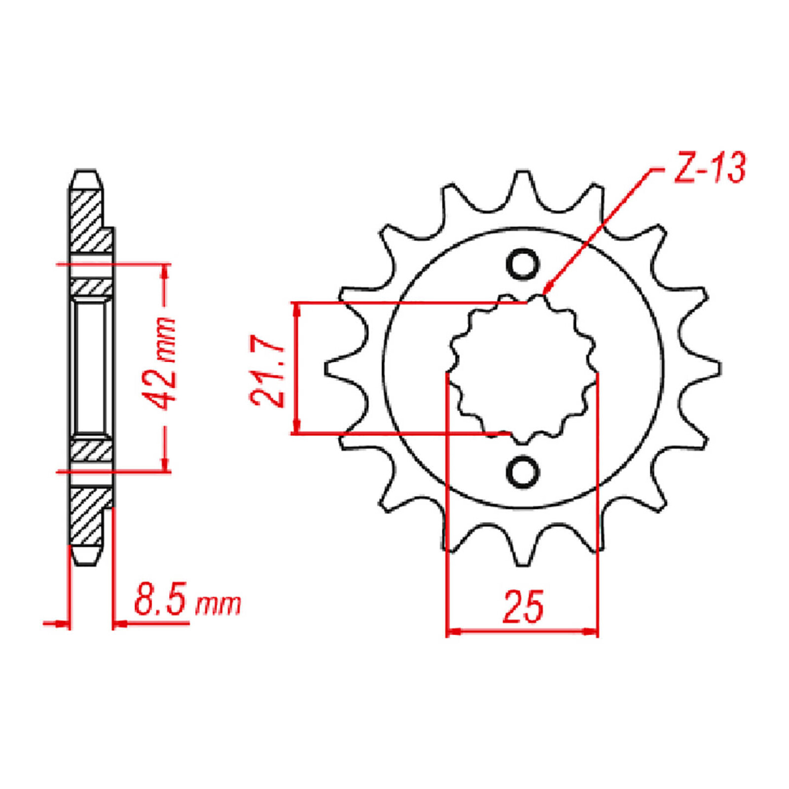 MTX 512 Steel Front Sprocket #520 (17T) (10-269-17)