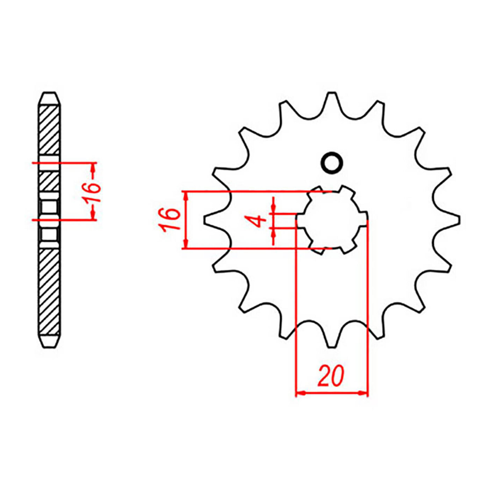 MTX 546 Steel Front Sprocket #420 (13T) (10-517-13)