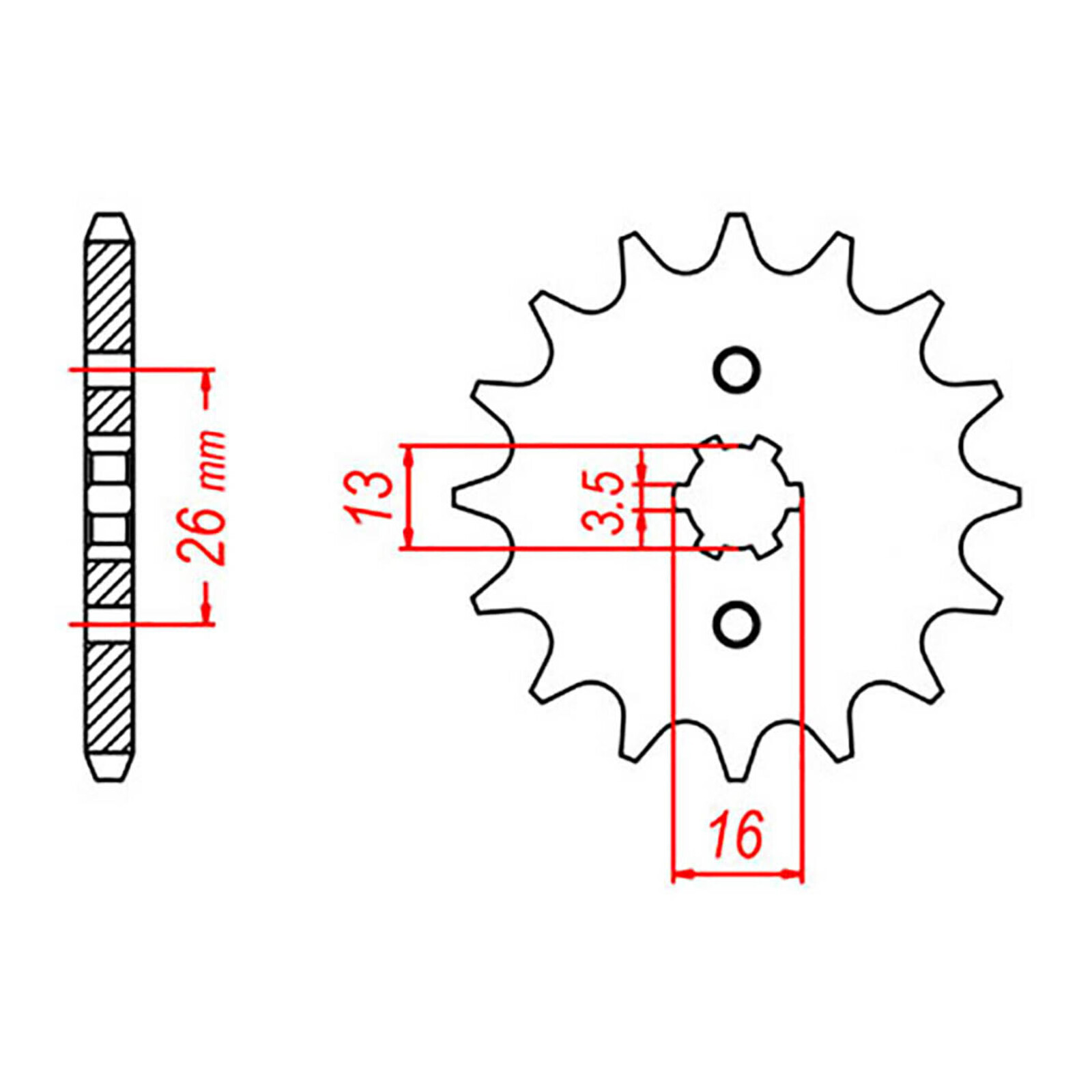 MTX 563 Steel Front Sprocket #420 (10T) (10-257-10)