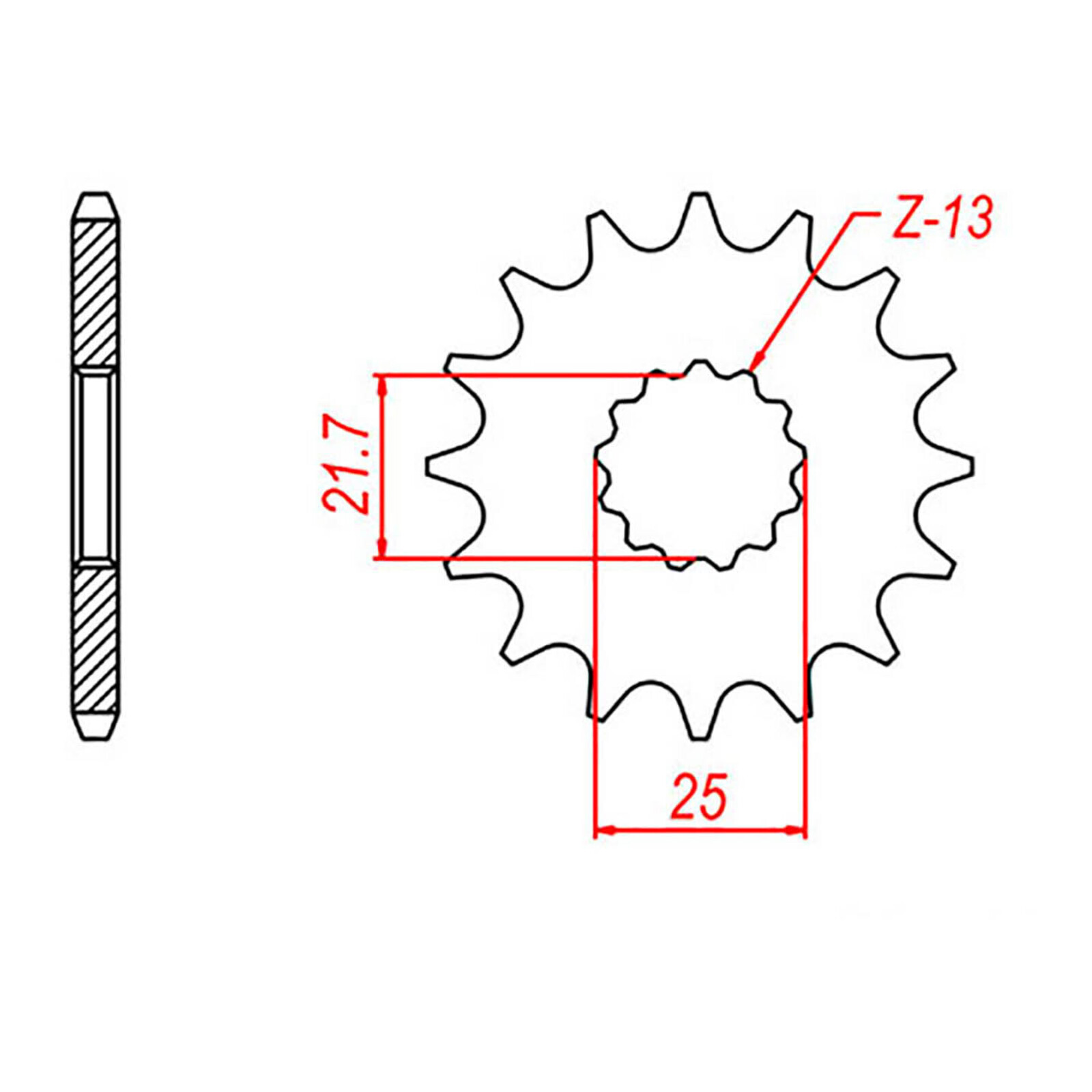 MTX 520 Steel Front Sprocket #525 (15T) (10-156-15)