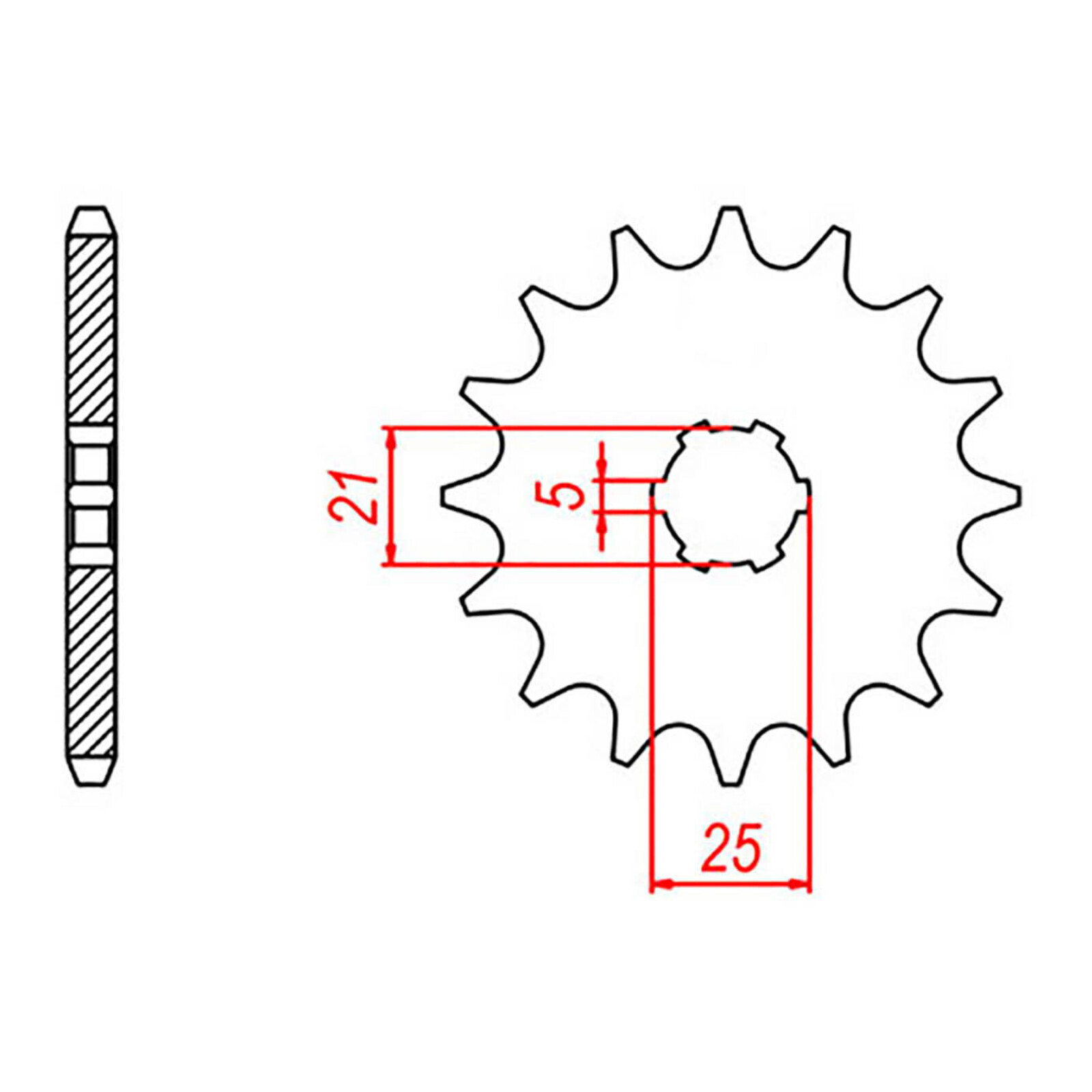 MTX 567 Steel Front Sprocket #530 (15T) (10-021-15)