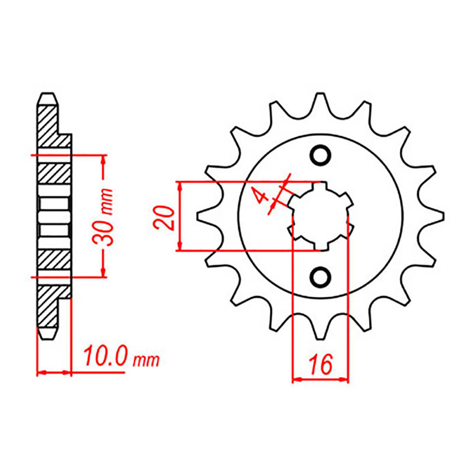 MTX 711 Steel Front Sprocket #520 (14T) (10-711-14)