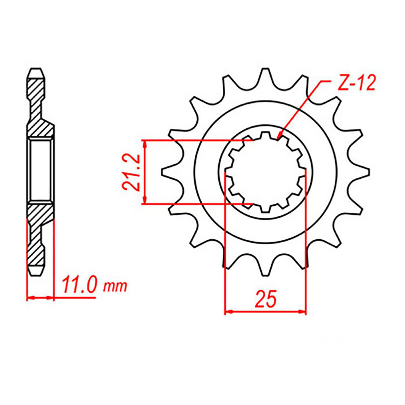 MTX 824 Steel Front Sprocket #520 (15T) (10-HQ5-15)