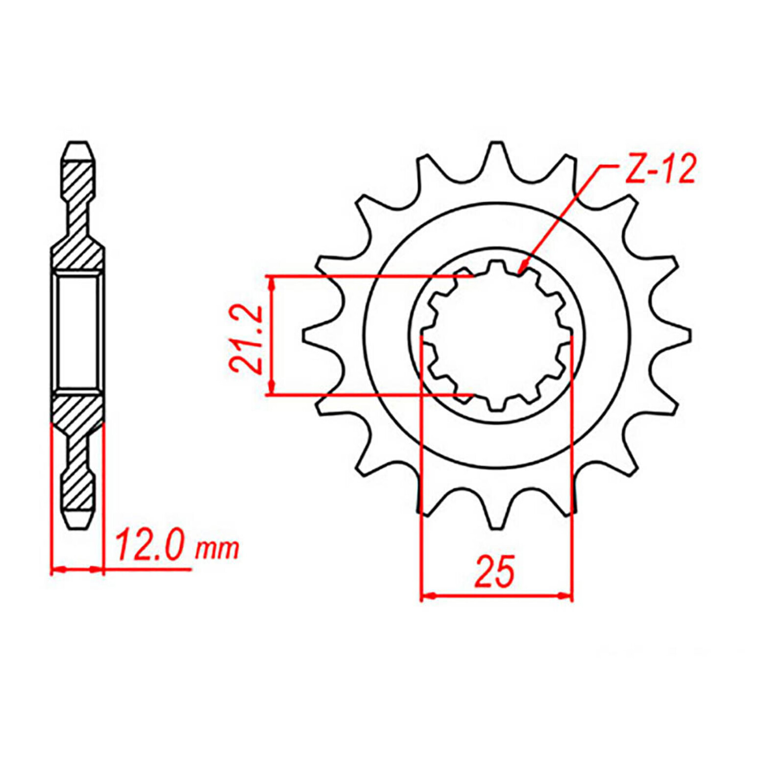 MTX 823 Steel Front Sprocket #520 (13T) (10-HQ1-13)