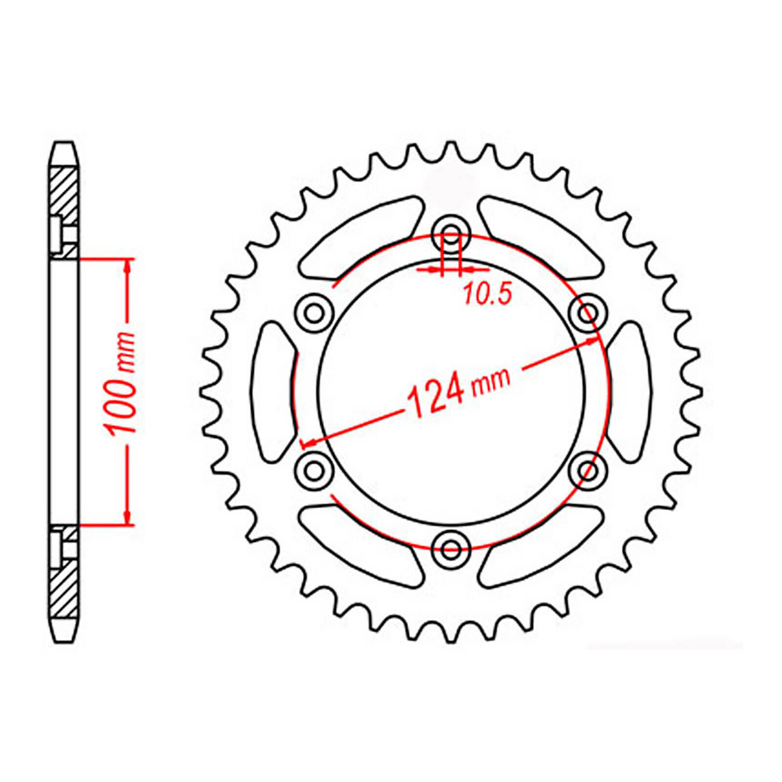 MTX 735 Steel Rear Sprocket #520 (36T) (11-735-36)