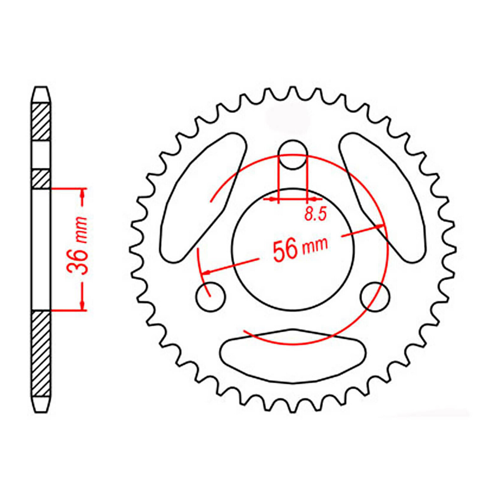 MTX 1780 Steel Rear Sprocket #420 (28T) (11-044-28)