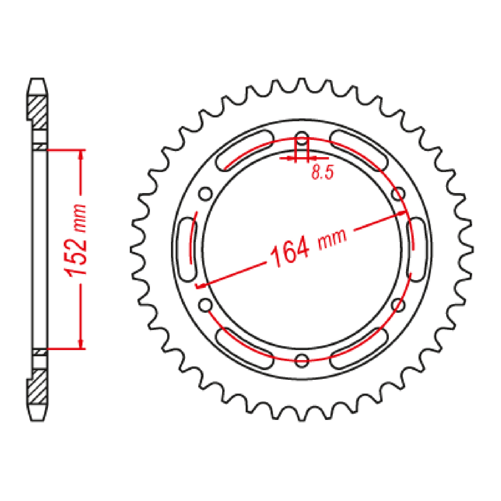 MTX 1839 Steel Rear Sprocket #428 (56T) (11-1839-56)