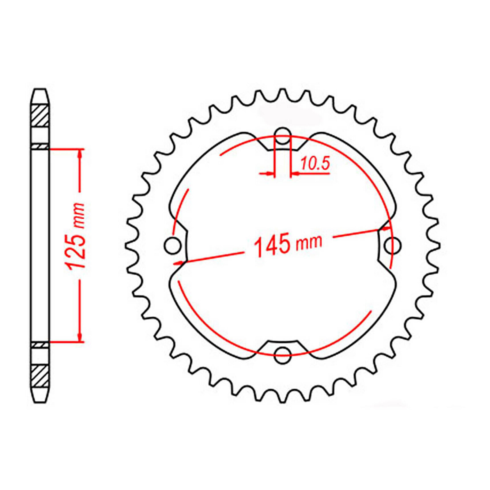 MTX 1857 Steel Rear Sprocket #520 (38T) (11-5TG-38)