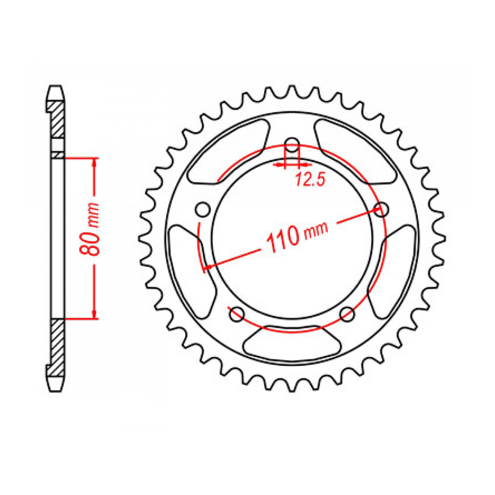 MTX 2010 Steel Rear Sprocket #530 (36T) (11-TR1-36)