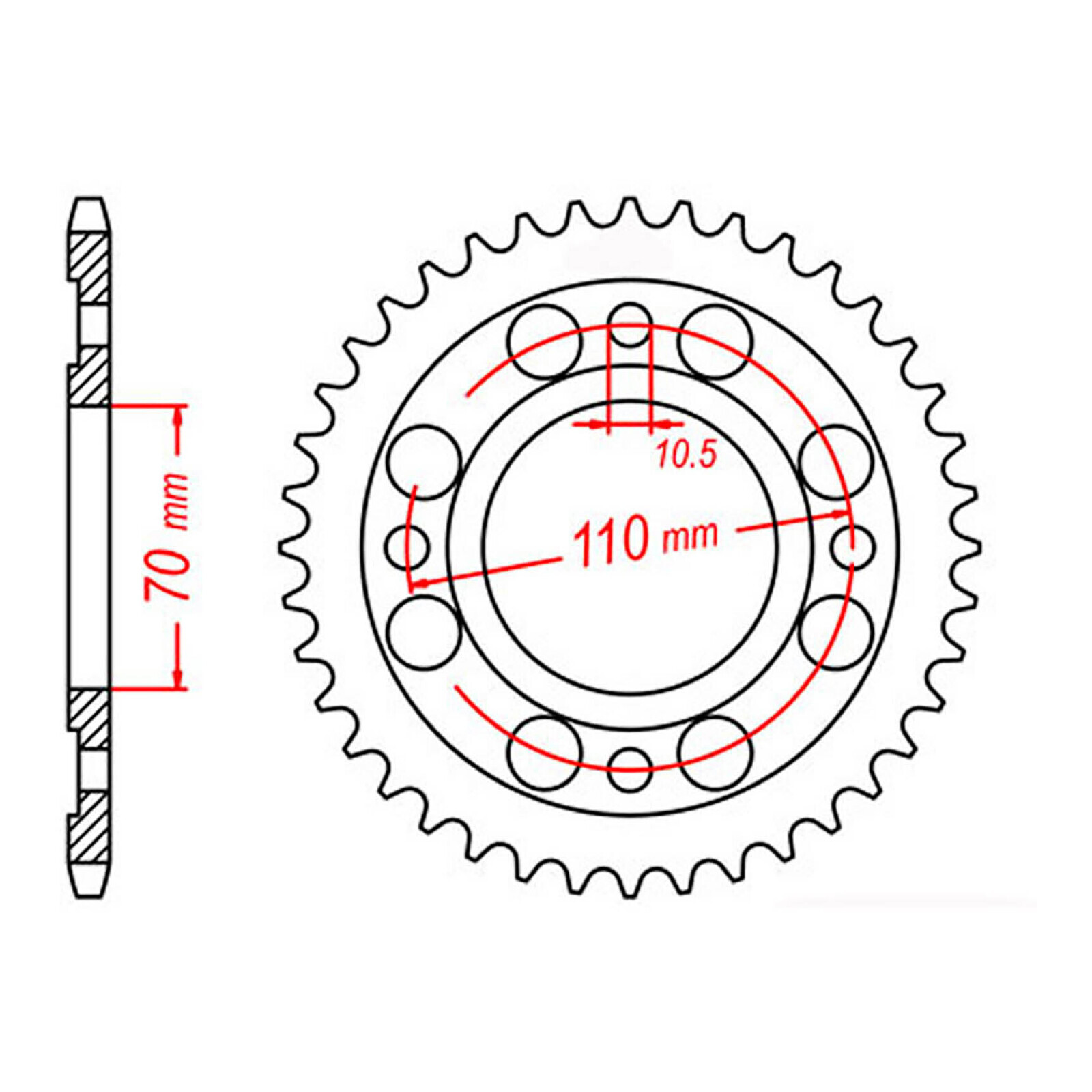 MTX 246 Steel Rear Sprocket #530 (36T) (11-413-36)