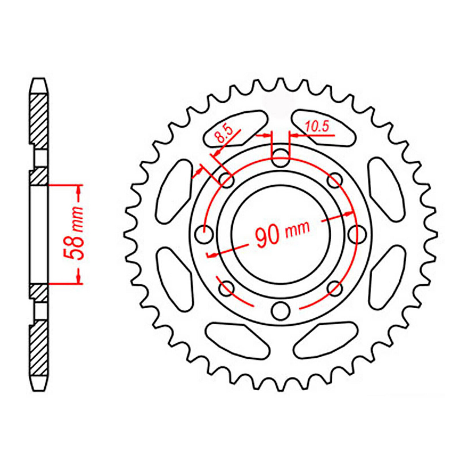 MTX 269 Steel Rear Sprocket #428 (36T) (11-437-36)