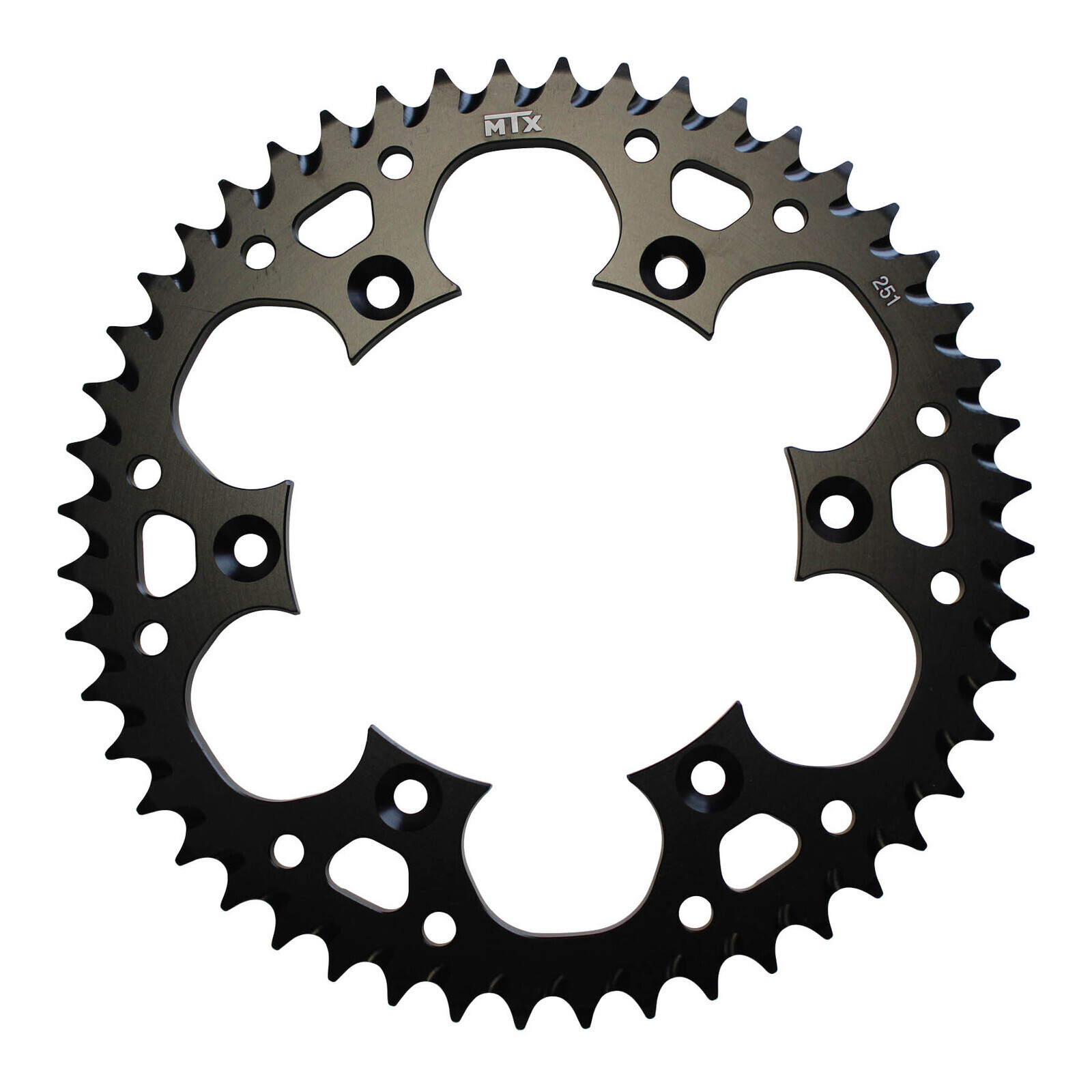 MTX 251 Zero Aluminium Rear Sprocket #520 - Black (47T) (11A-428-47BLK)