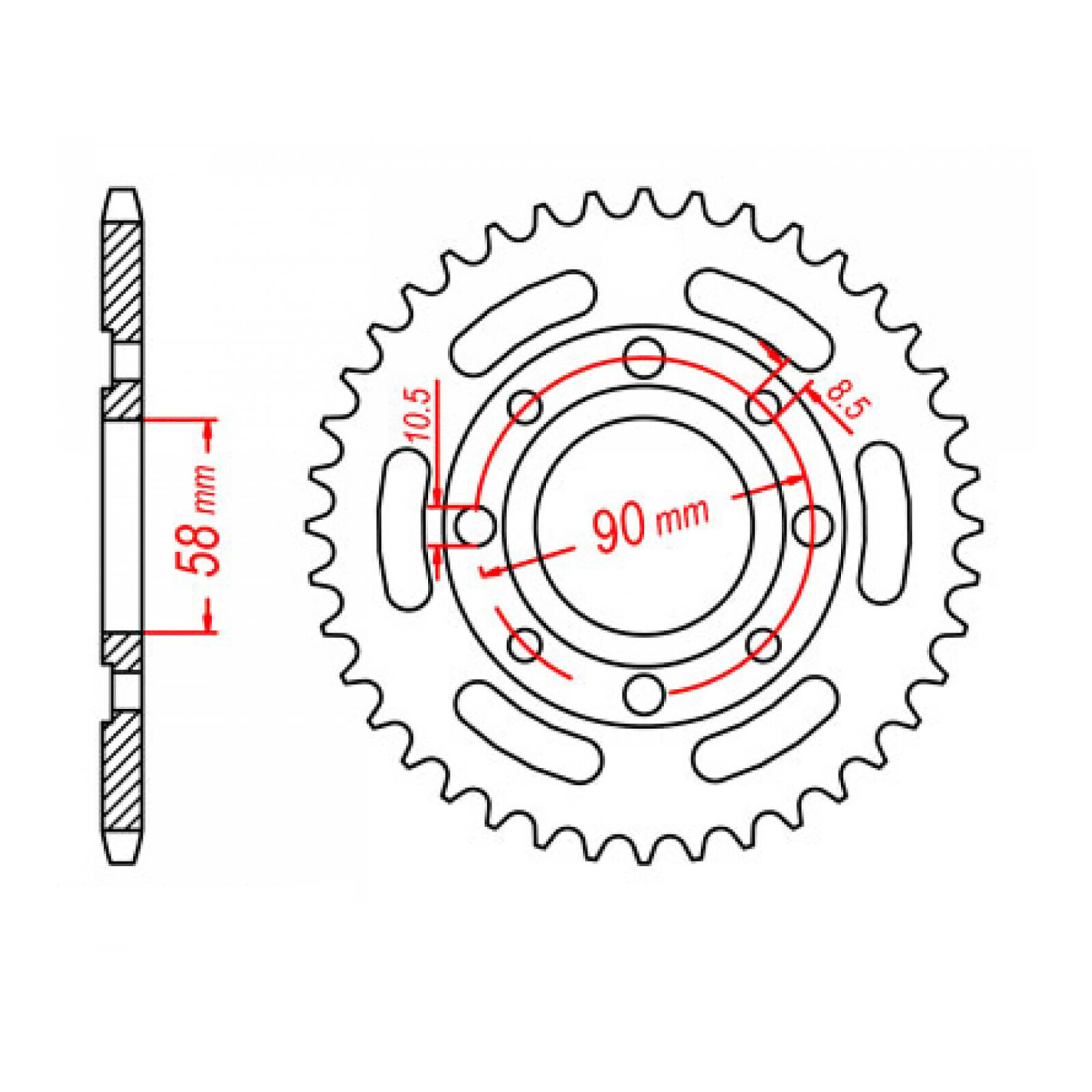 MTX 279 Steel Rear Sprocket #520 (32T) (11-KB4-32)