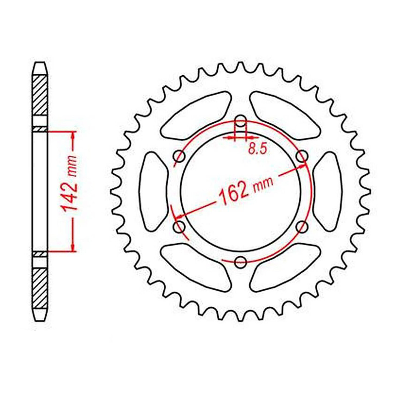 MTX 1785 Steel Rear Sprocket #520 (48T) (11-400-48)