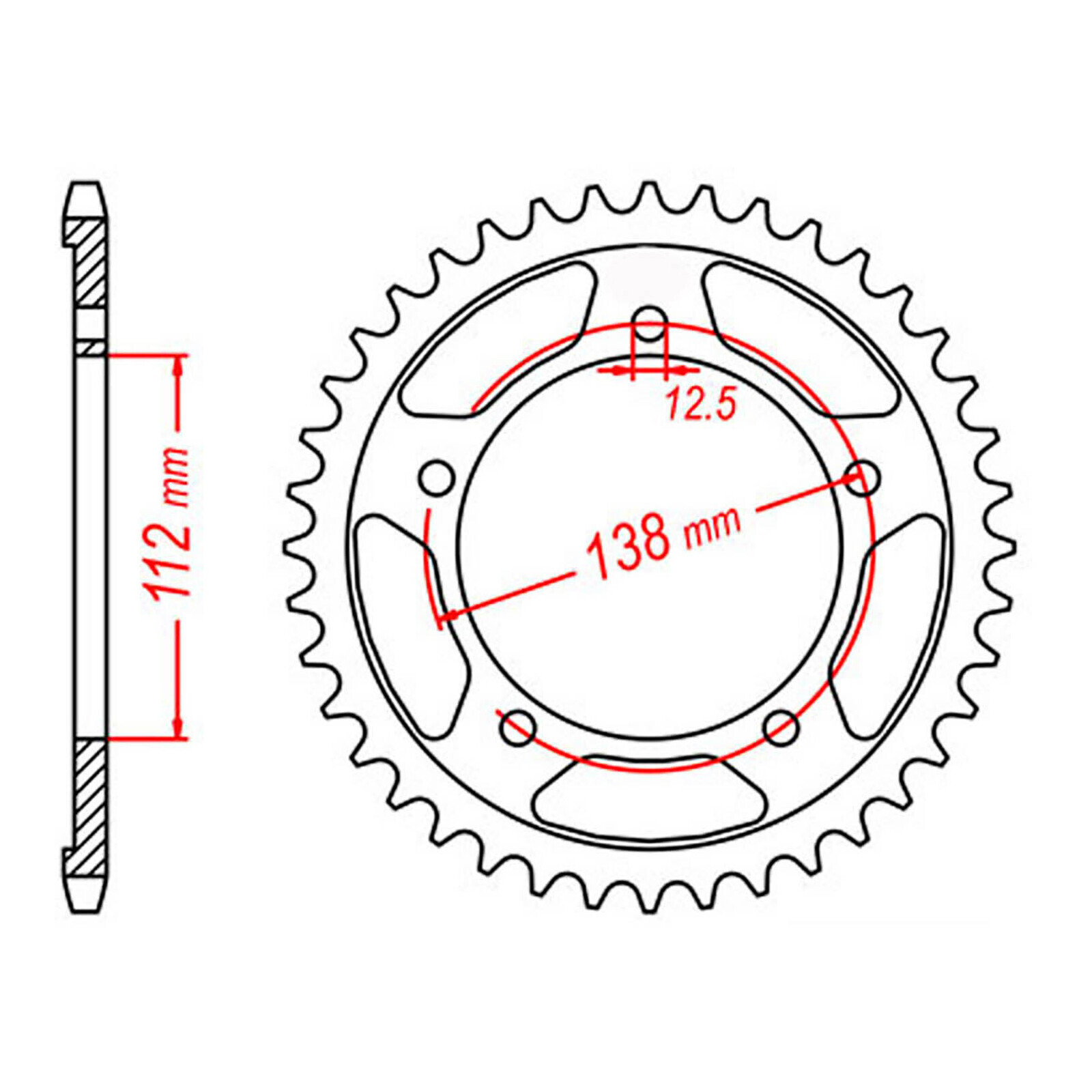 MTX 302 Steel Rear Sprocket #530 (39T) (11-MW0-39)