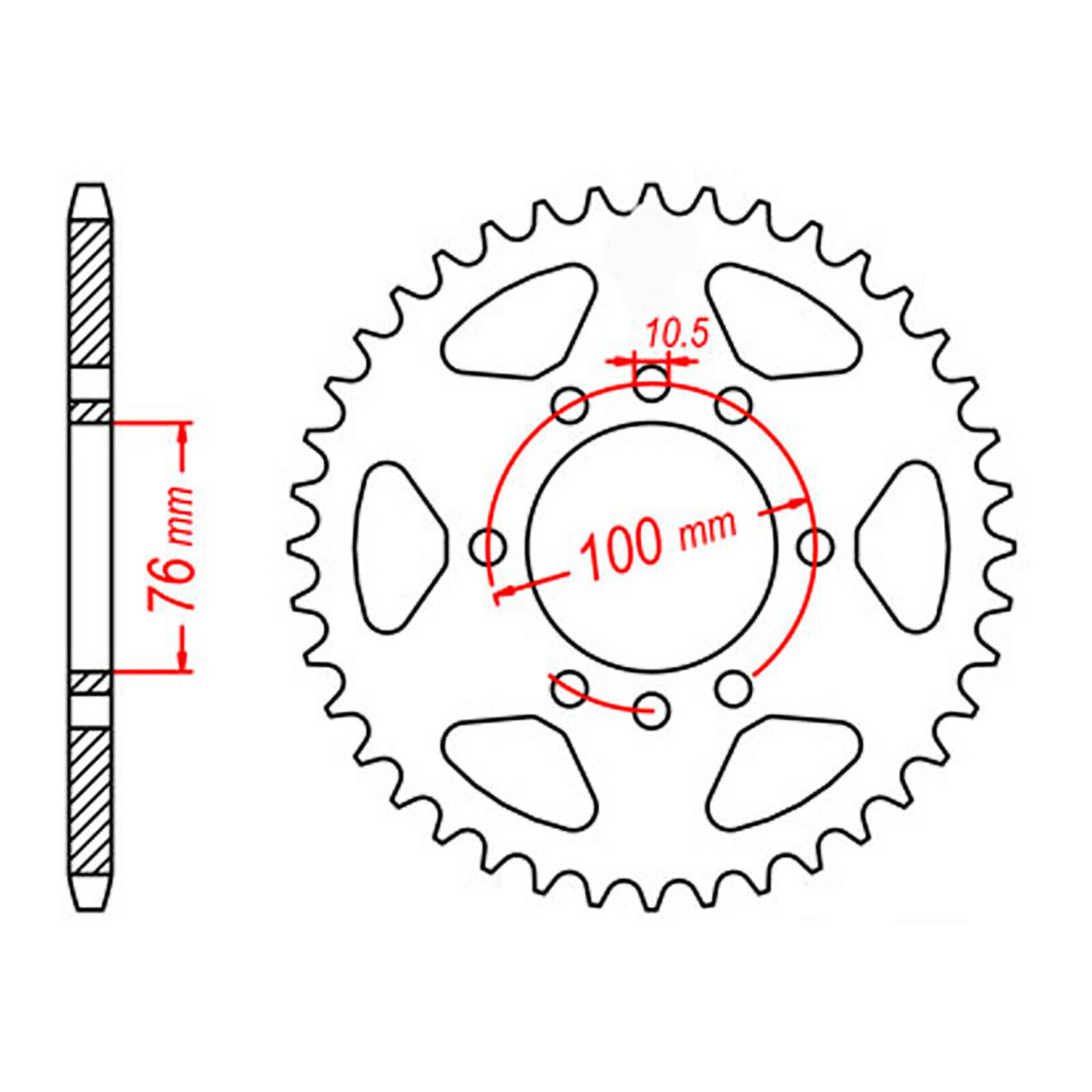 MTX 1825 Steel Rear Sprocket #520 (43T) (11-374-43)