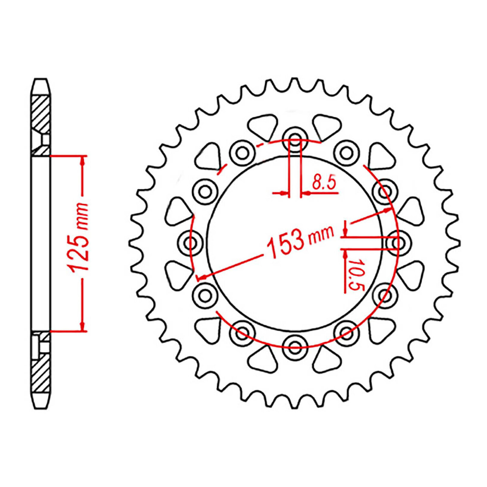 MTX 210/301 Steel Rear Sprocket #520 (38T) (11-KAE2-38)