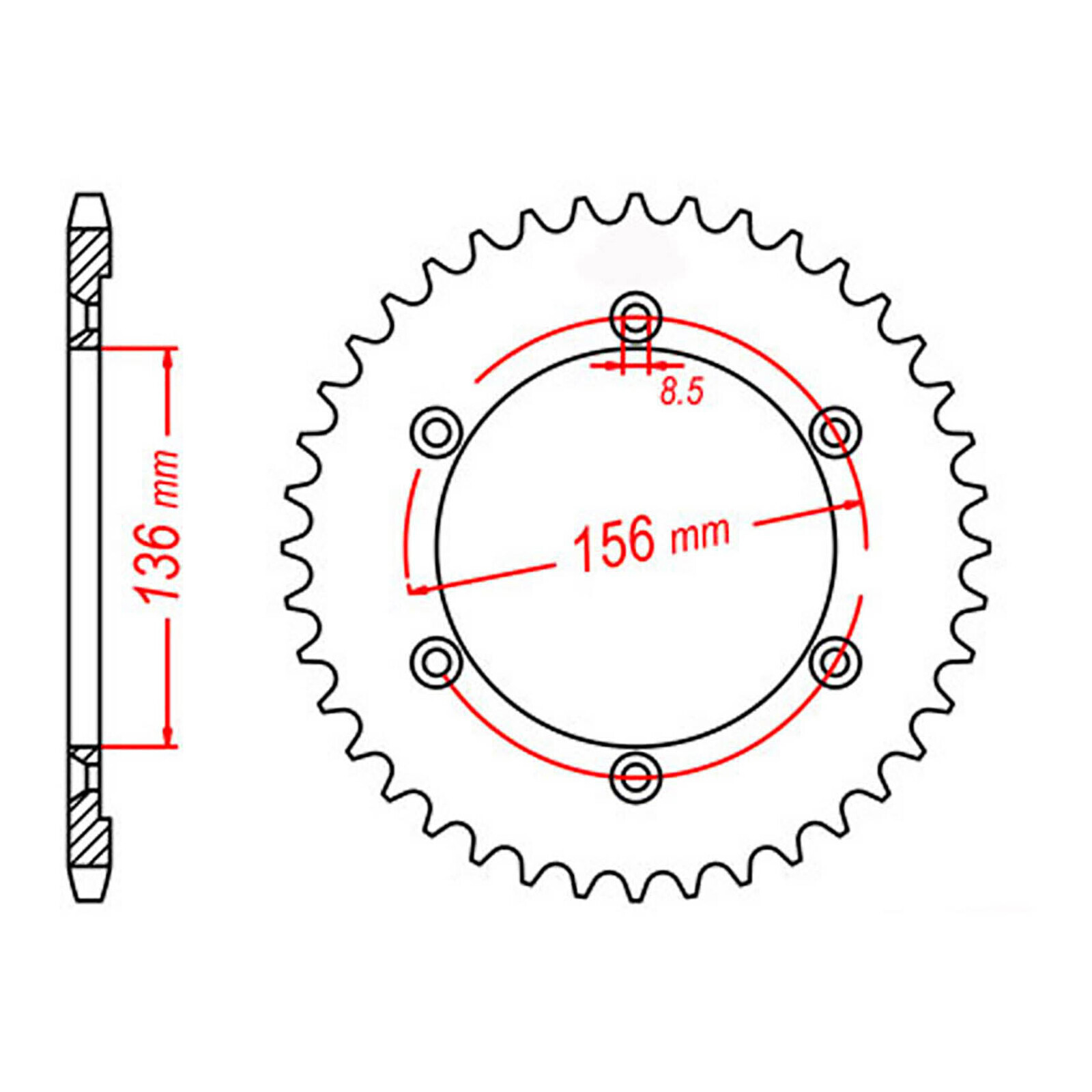 MTX 1791 Steel Rear Sprocket #525 (41T) (11-32E-41)