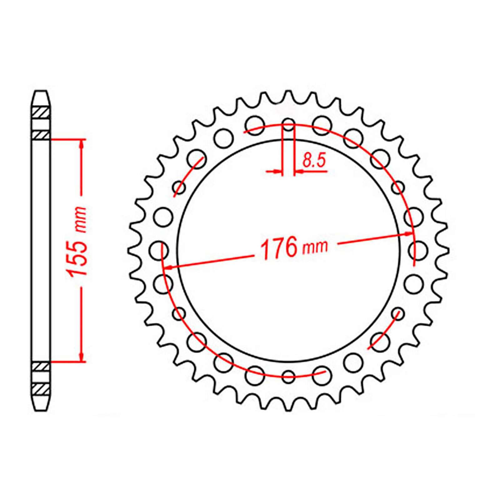 MTX 2011 Steel Rear Sprocket #530 (42T) (11-TR2-42)