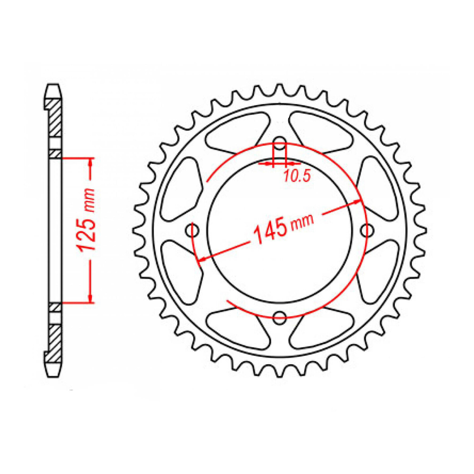 MTX 1874 Steel Rear Sprocket #428 (56T) (11-1874-56)