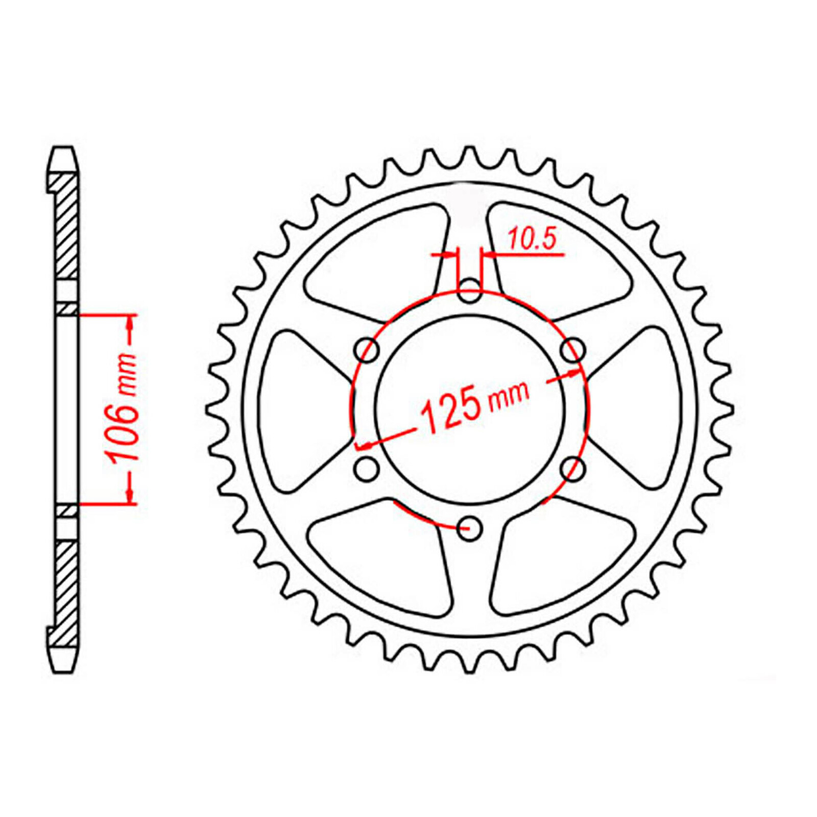 MTX 2014 Steel Rear Sprocket #525 (37T) (11-TR4-37)