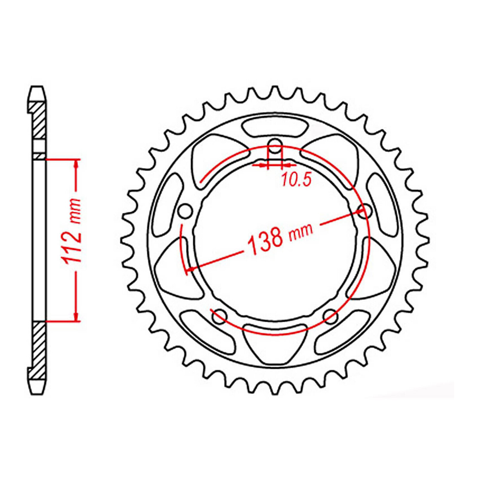 MTX 1877 Steel Rear Sprocket #525 (41T) (11-1877-41)