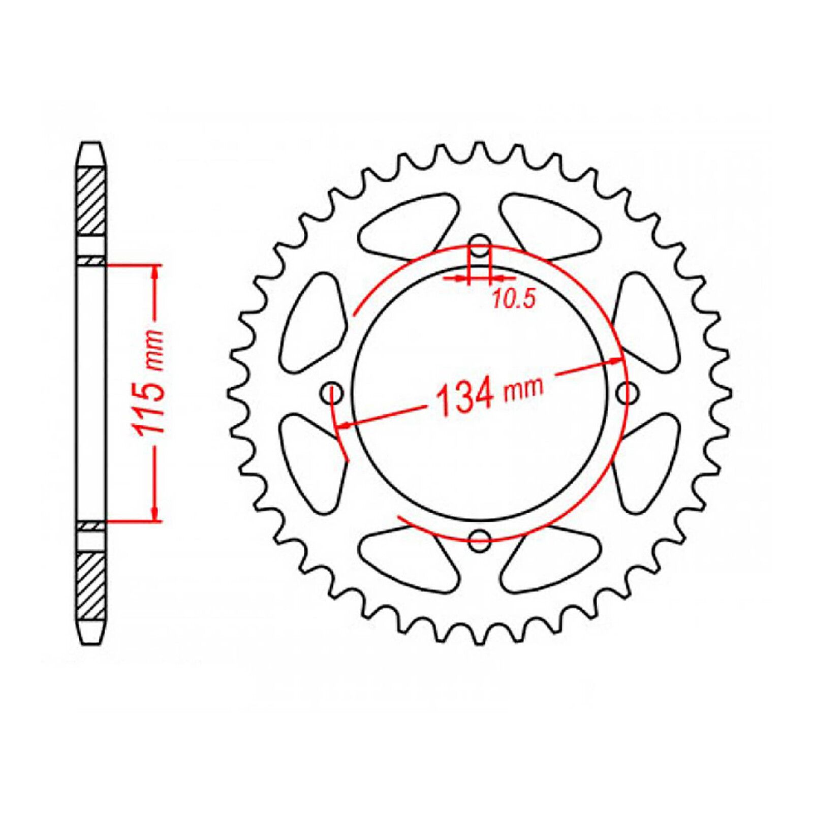 MTX 718 Steel Rear Sprocket #530 (48T) (11-718-48)