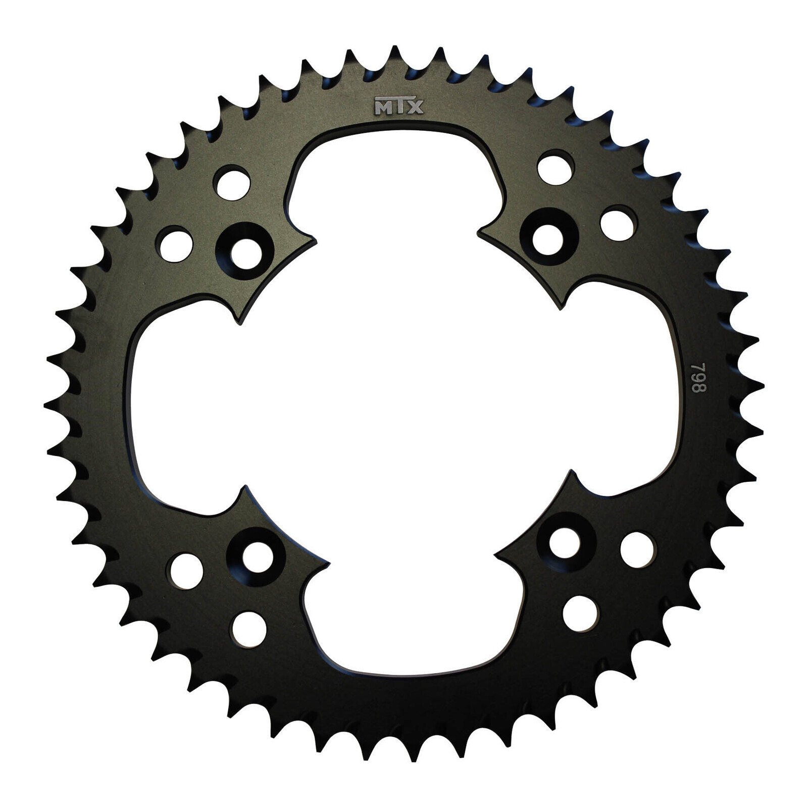 MTX 798 Zero Aluminium Rear Sprocket #428 - Black (48T) (11A-209-48BLK)