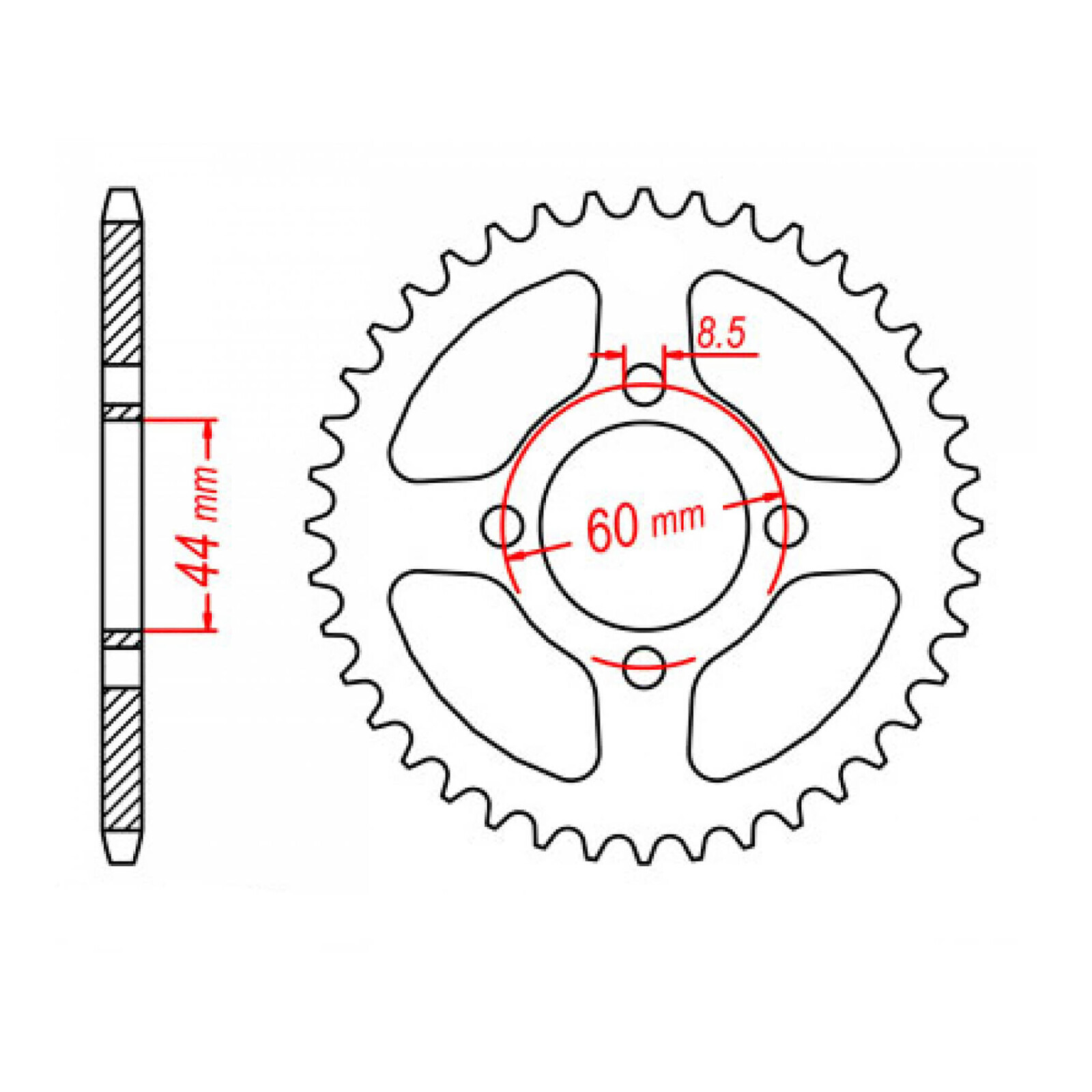 MTX 832 Steel Rear Sprocket #420 (41T) (11-492-41)