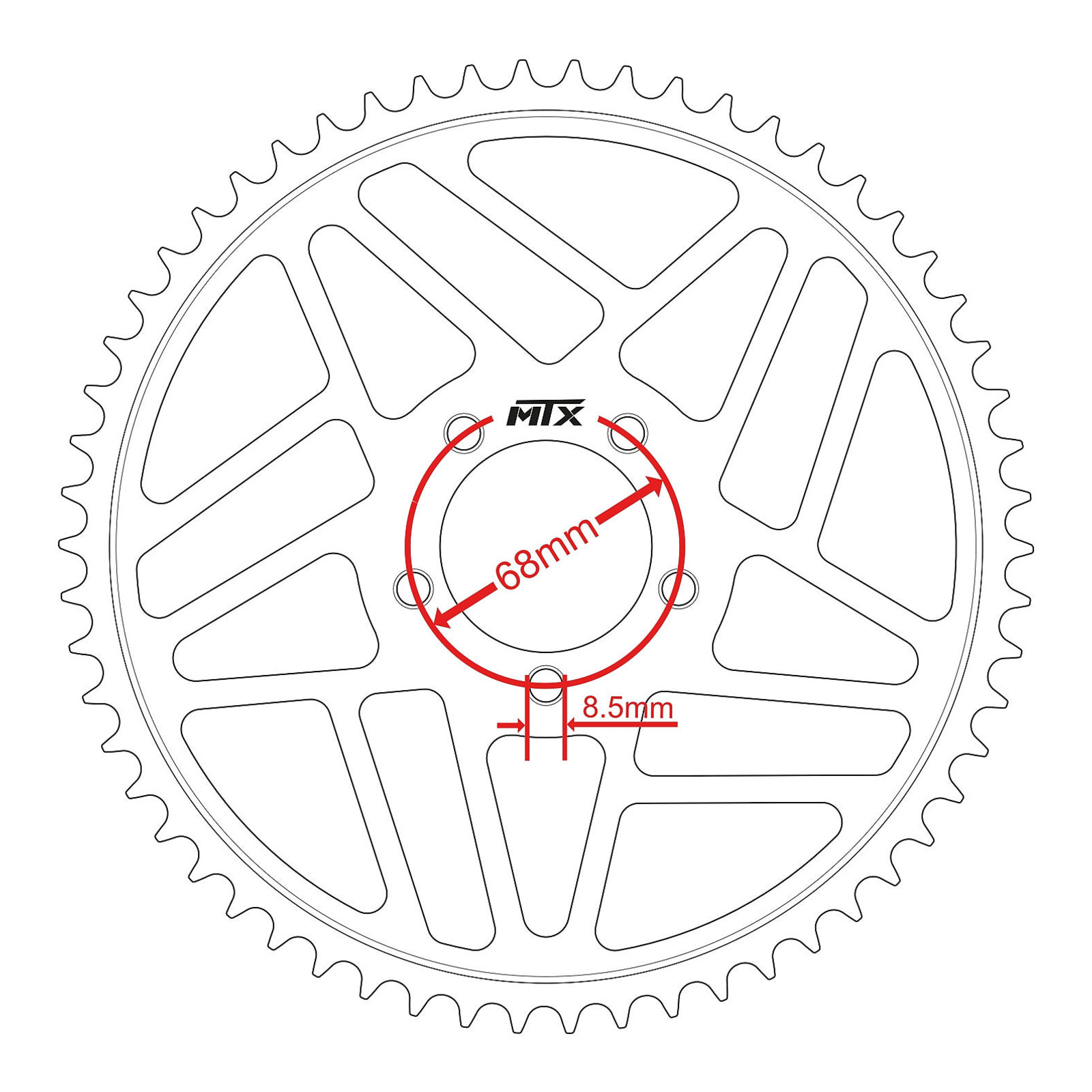 MTX 264 Steel Rear Sprocket #428 (45T) (11-Y2P-45)